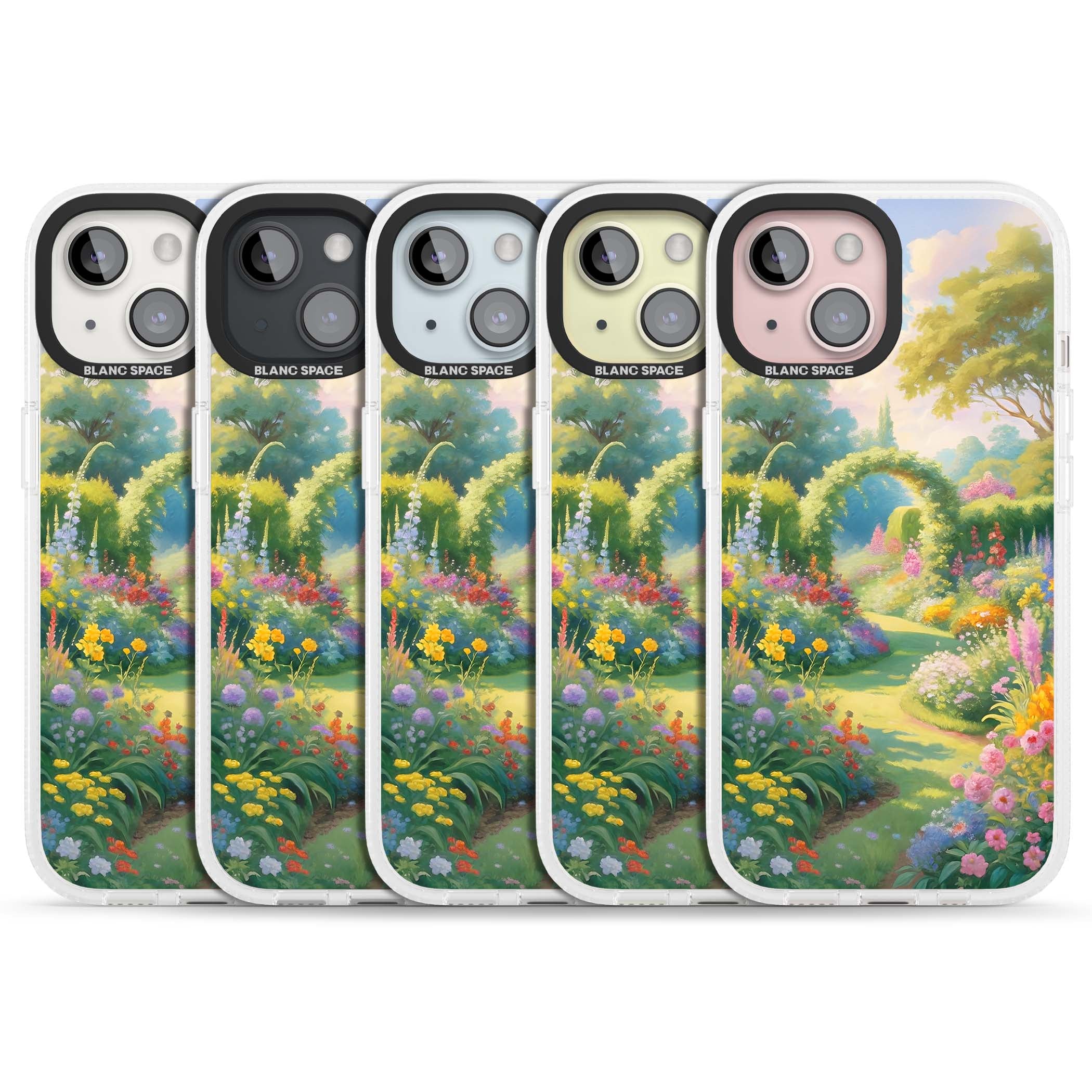 The Painter's Garden floral iPhone case | Clear Case Impact Air case for iPhone 15, iPhone 15 Plus