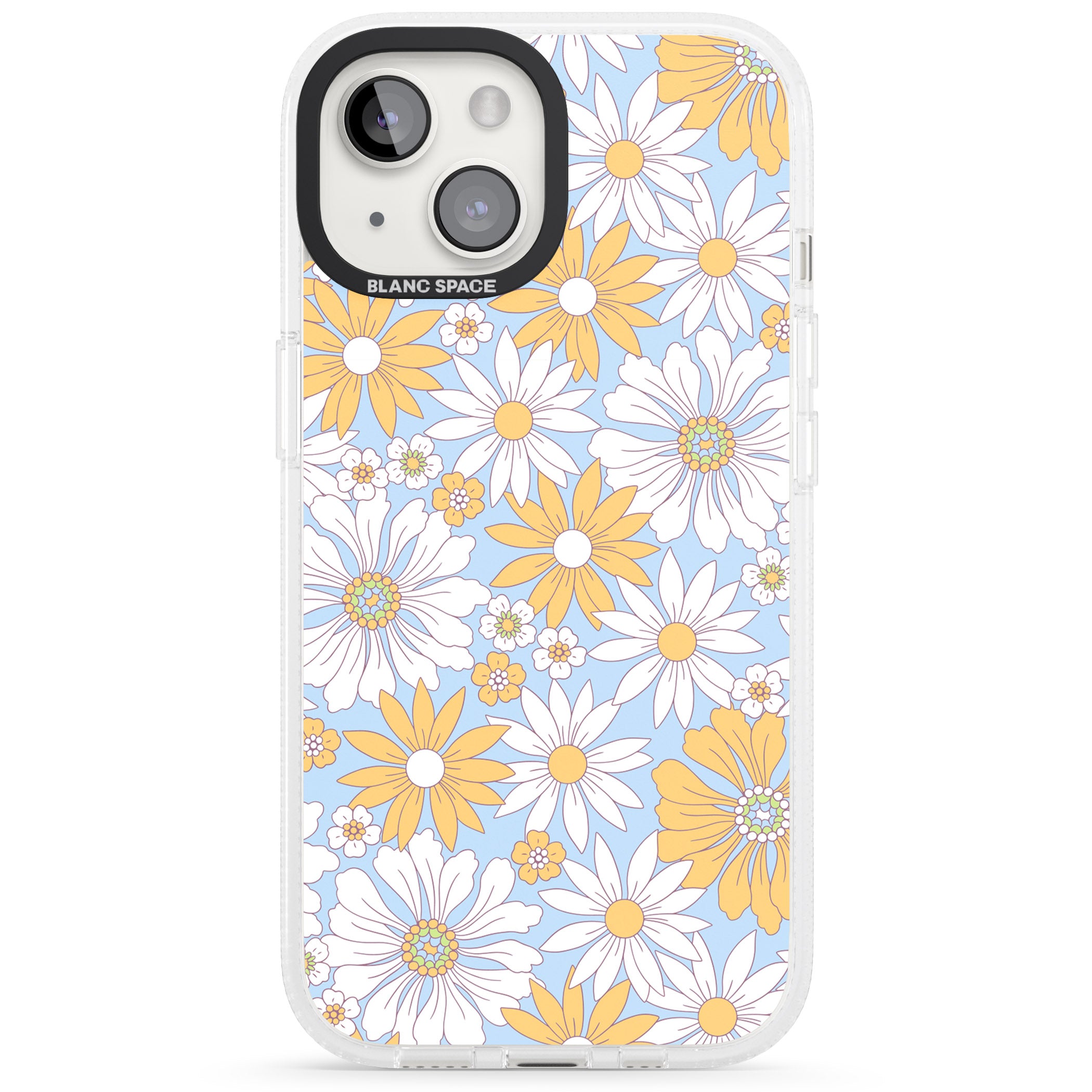 Summers Day Flower Mix iPhone 15 / 14 / 13 Clear Case Impact Air - Blanc Space