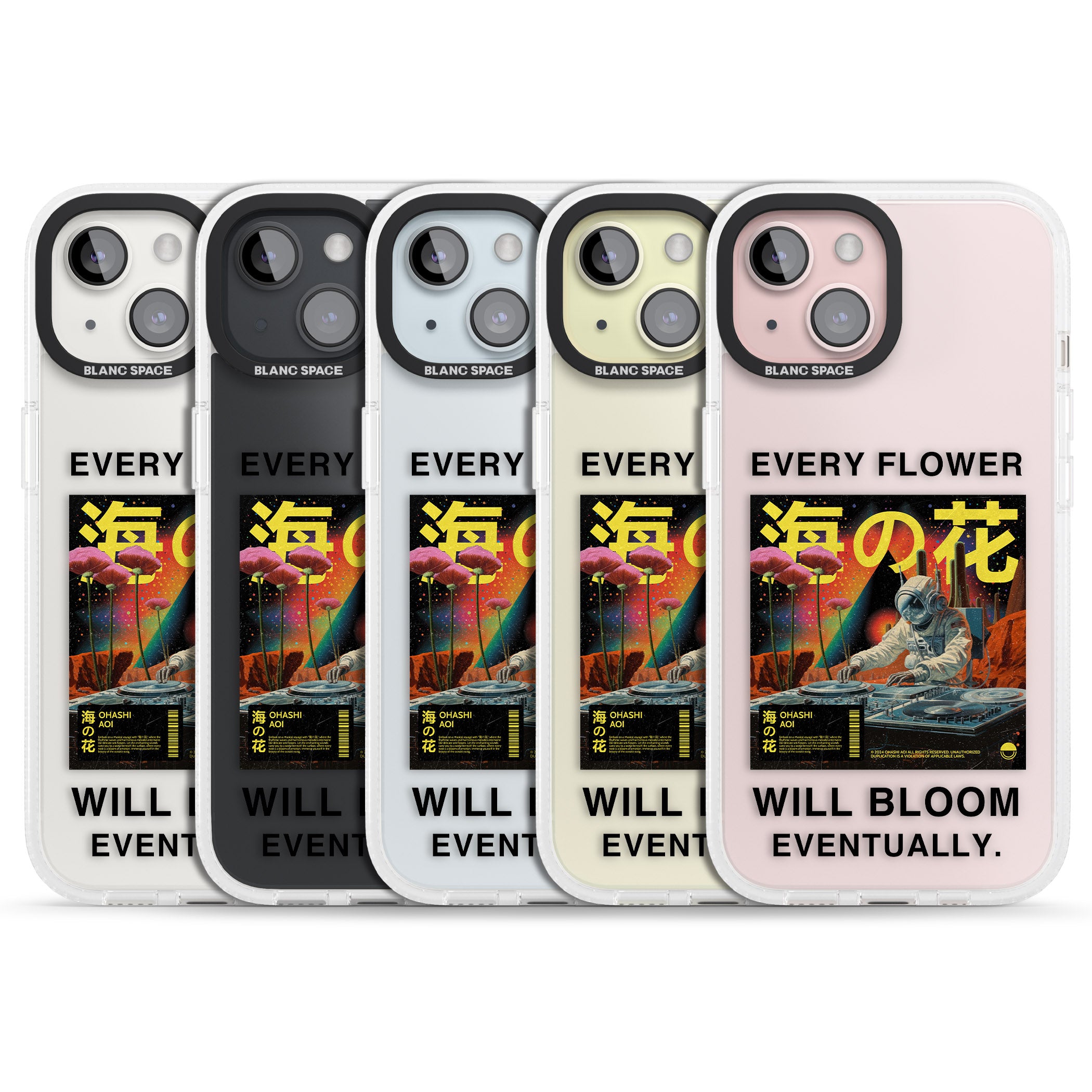 Every Flower Will Bloom Eventually iPhone 15 / 14 / 13 Clear Case Impact Air - Blanc Space