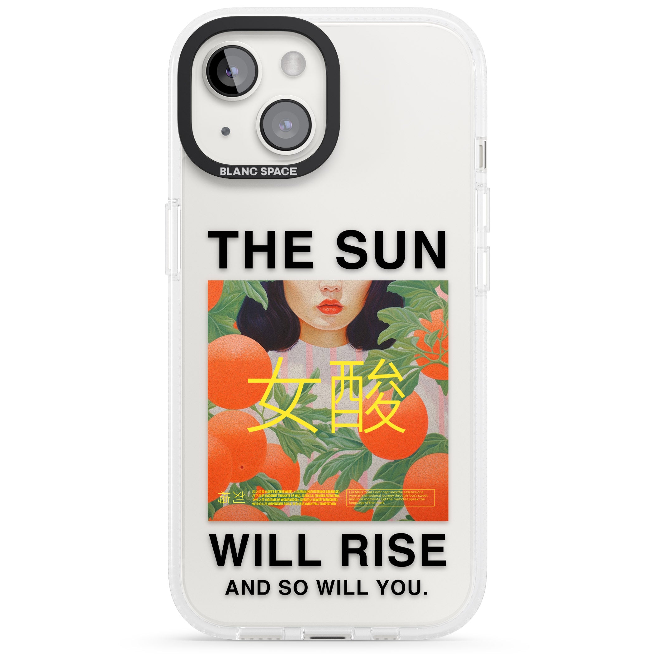 The Sun Will Rise iPhone 15 / 14 / 13 Clear Case Impact Air - Blanc Space