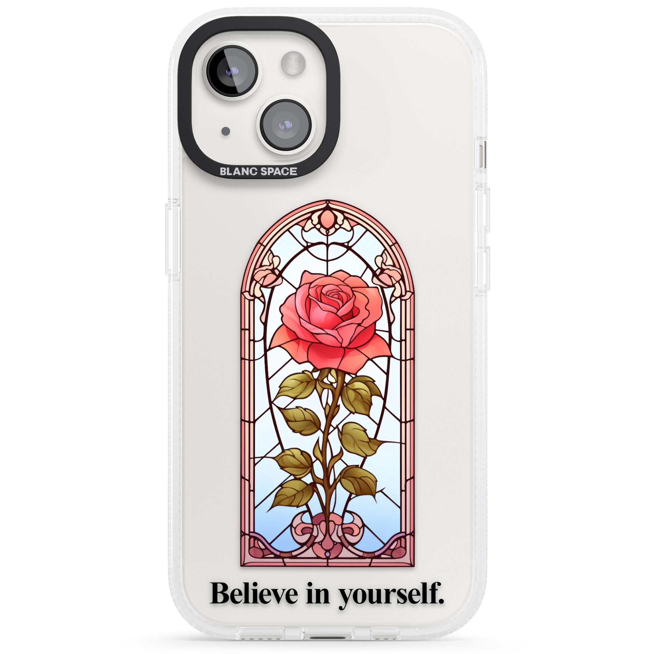 Believe in yourself iPhone 15 / 14 / 13 Clear Case Impact Air - Blanc Space