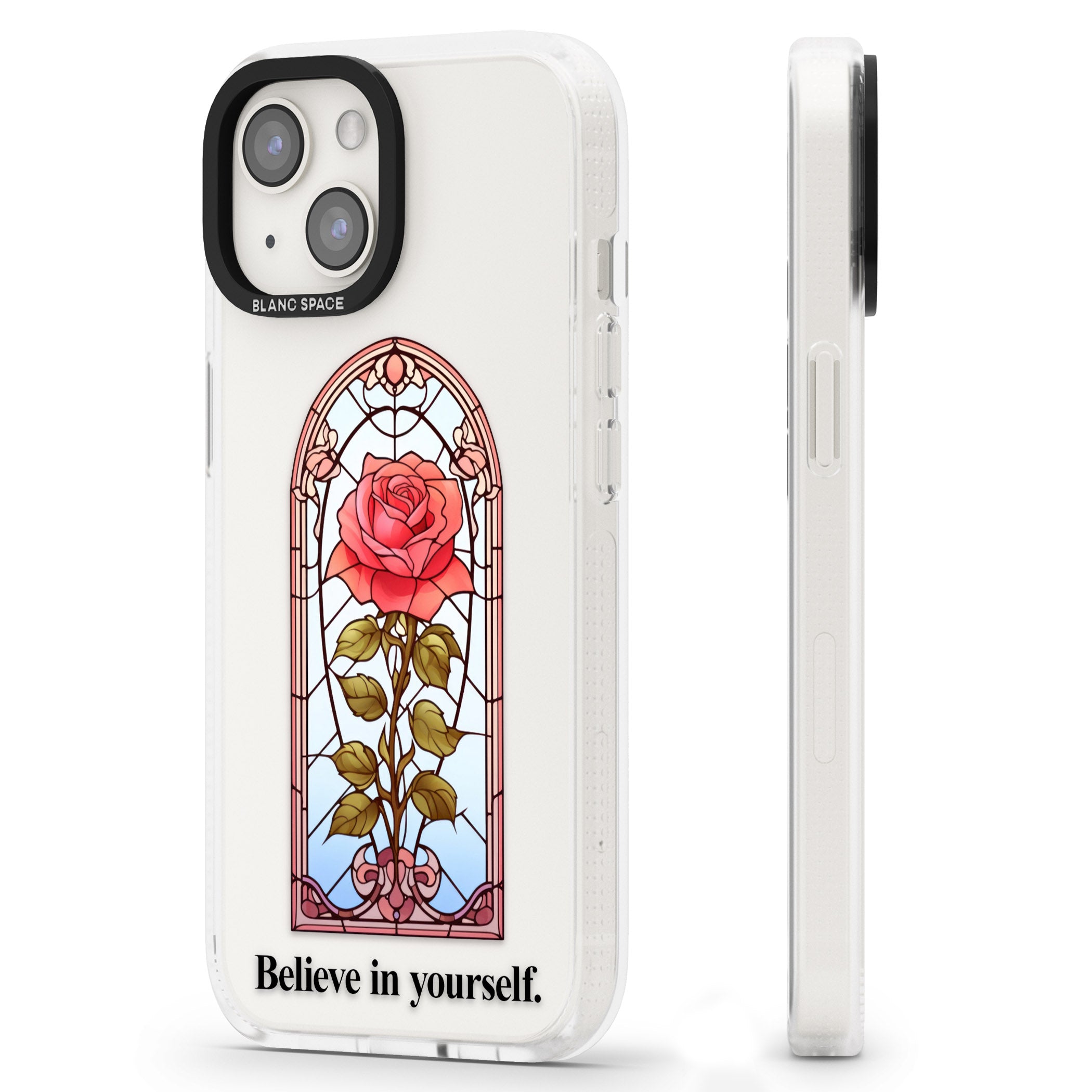Believe in yourself iPhone 15 / 14 / 13 Clear Case Impact Air - Blanc Space