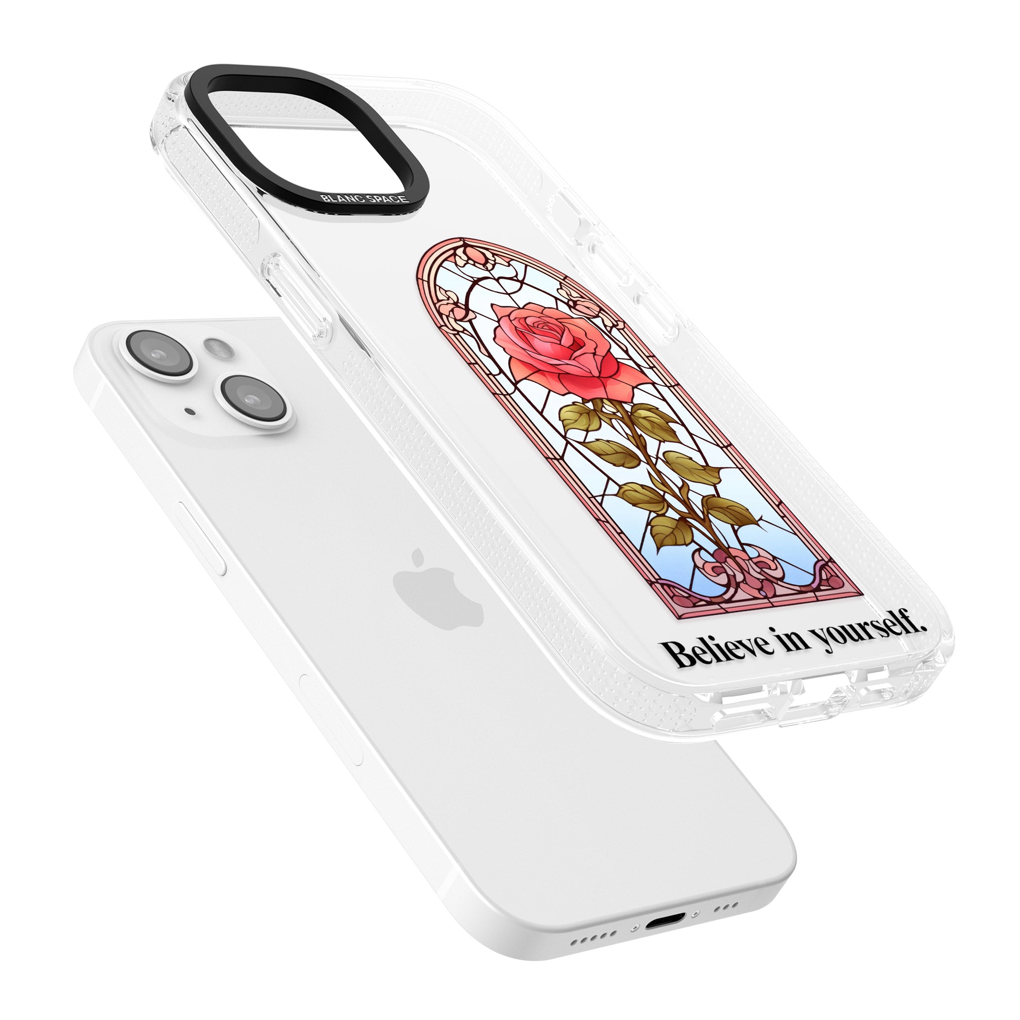 Believe in yourself iPhone 15 / 14 / 13 Clear Case Impact Air - Blanc Space