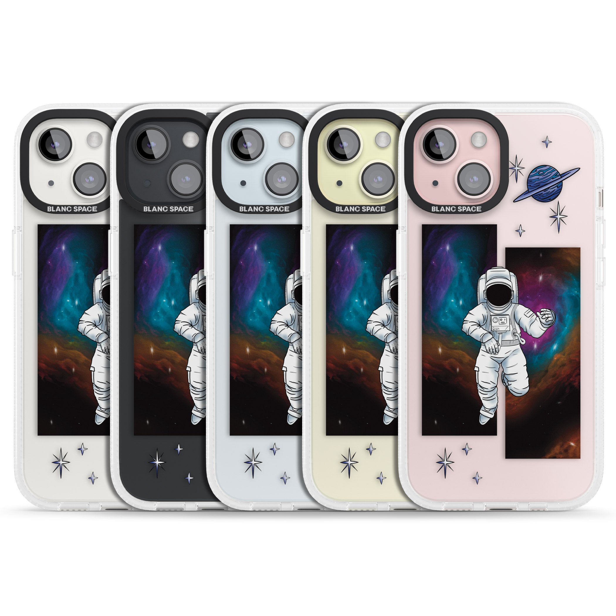 Escape The Nebula iPhone 15 / 14 / 13 Clear Case Impact Air - Blanc Space