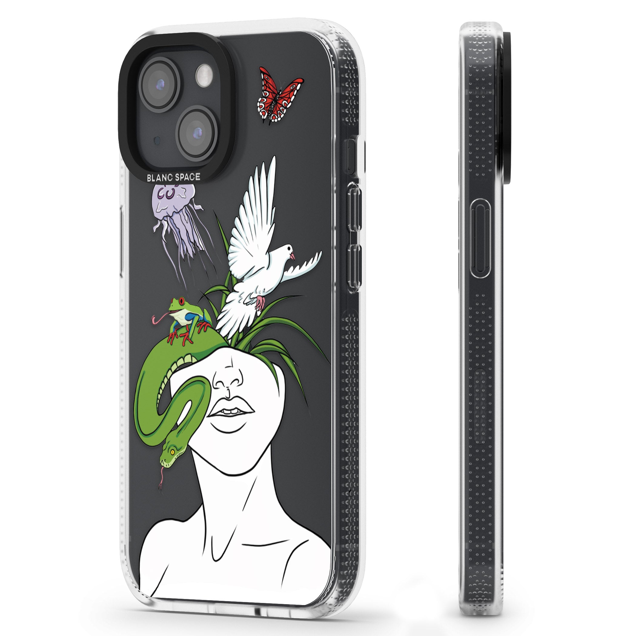 Wild Thoughts iPhone 15 / 14 / 13 Clear Case Impact Air - Blanc Space