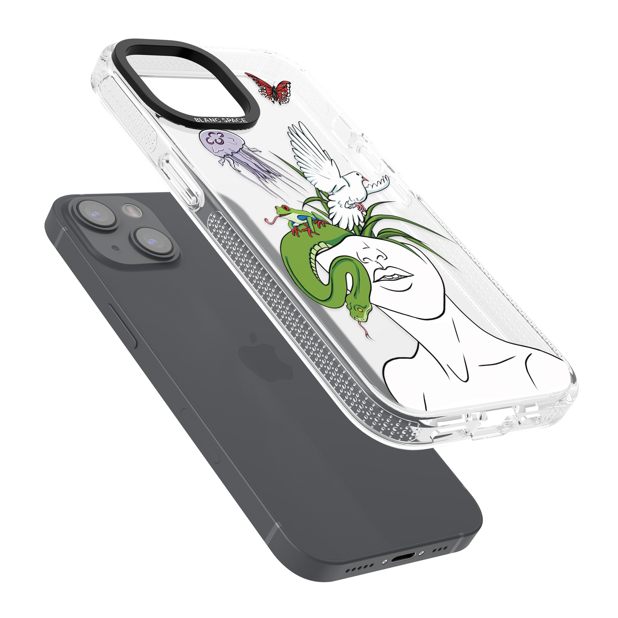 Wild Thoughts iPhone 15 / 14 / 13 Clear Case Impact Air - Blanc Space