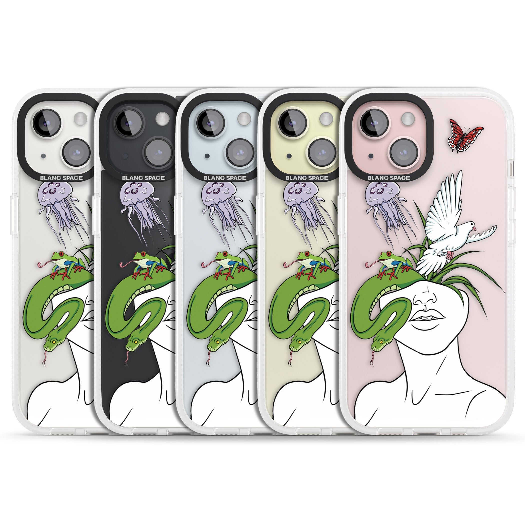 Wild Thoughts iPhone 15 / 14 / 13 Clear Case Impact Air - Blanc Space