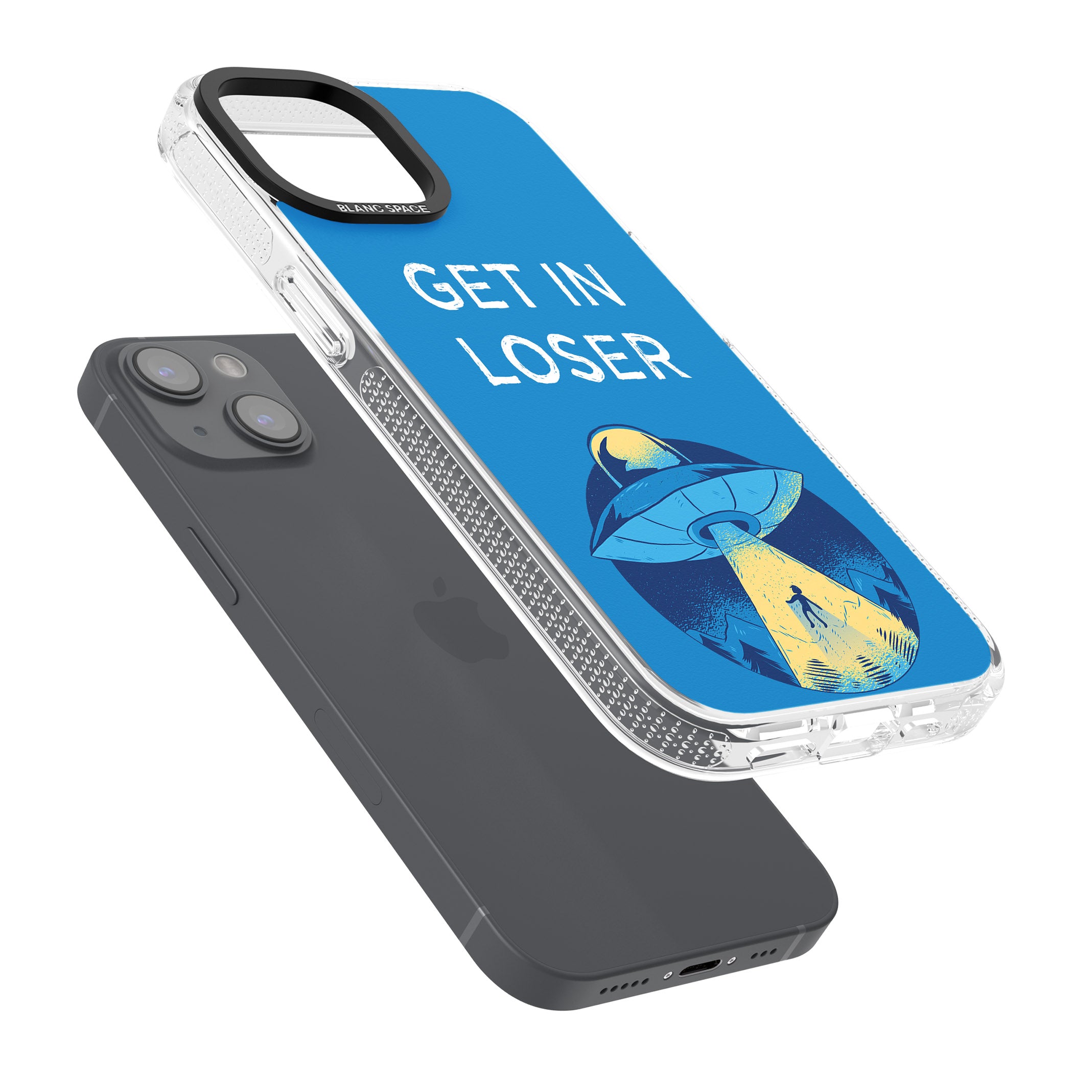 Get in Loser UFO iPhone 15 / 14 / 13 Clear Case Impact Air - Blanc Space