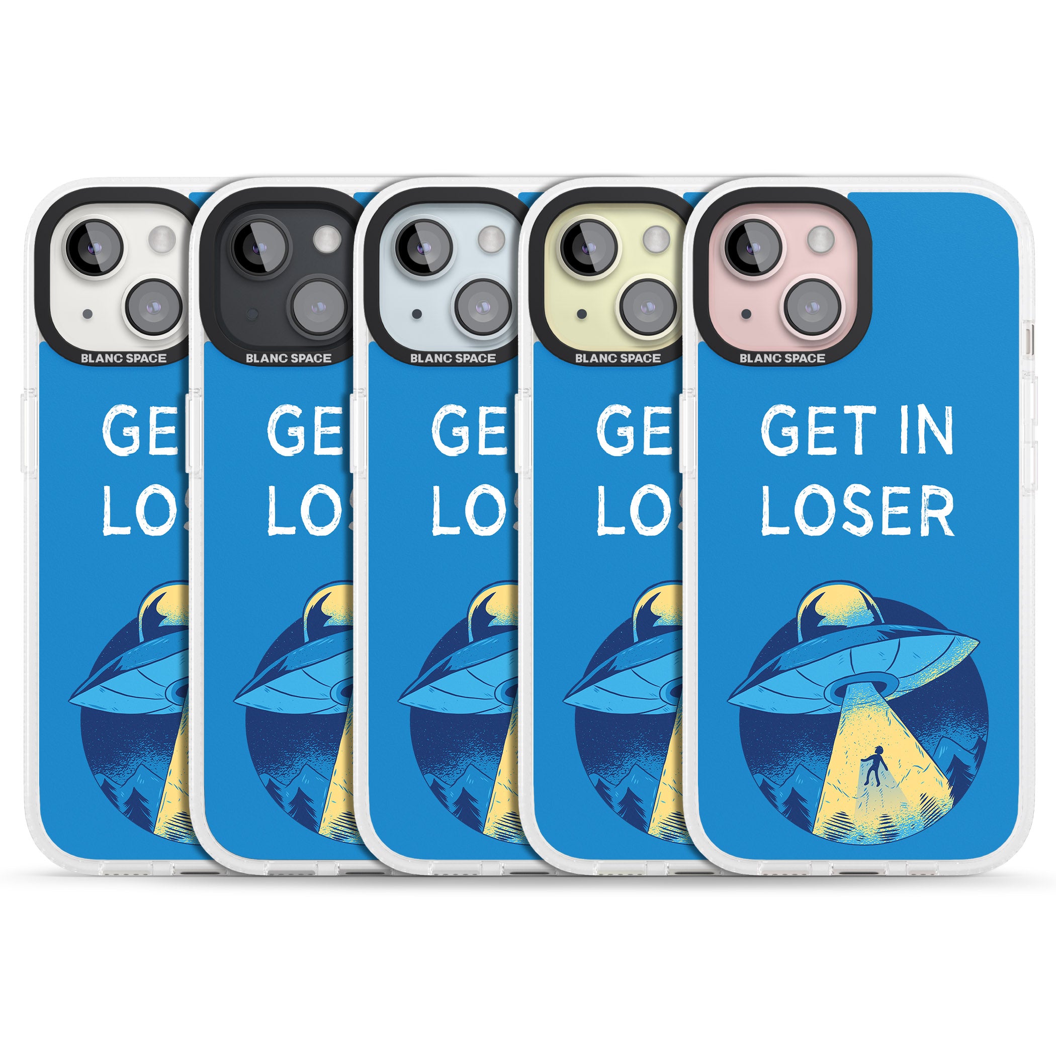 Get in Loser UFO iPhone 15 / 14 / 13 Clear Case Impact Air - Blanc Space