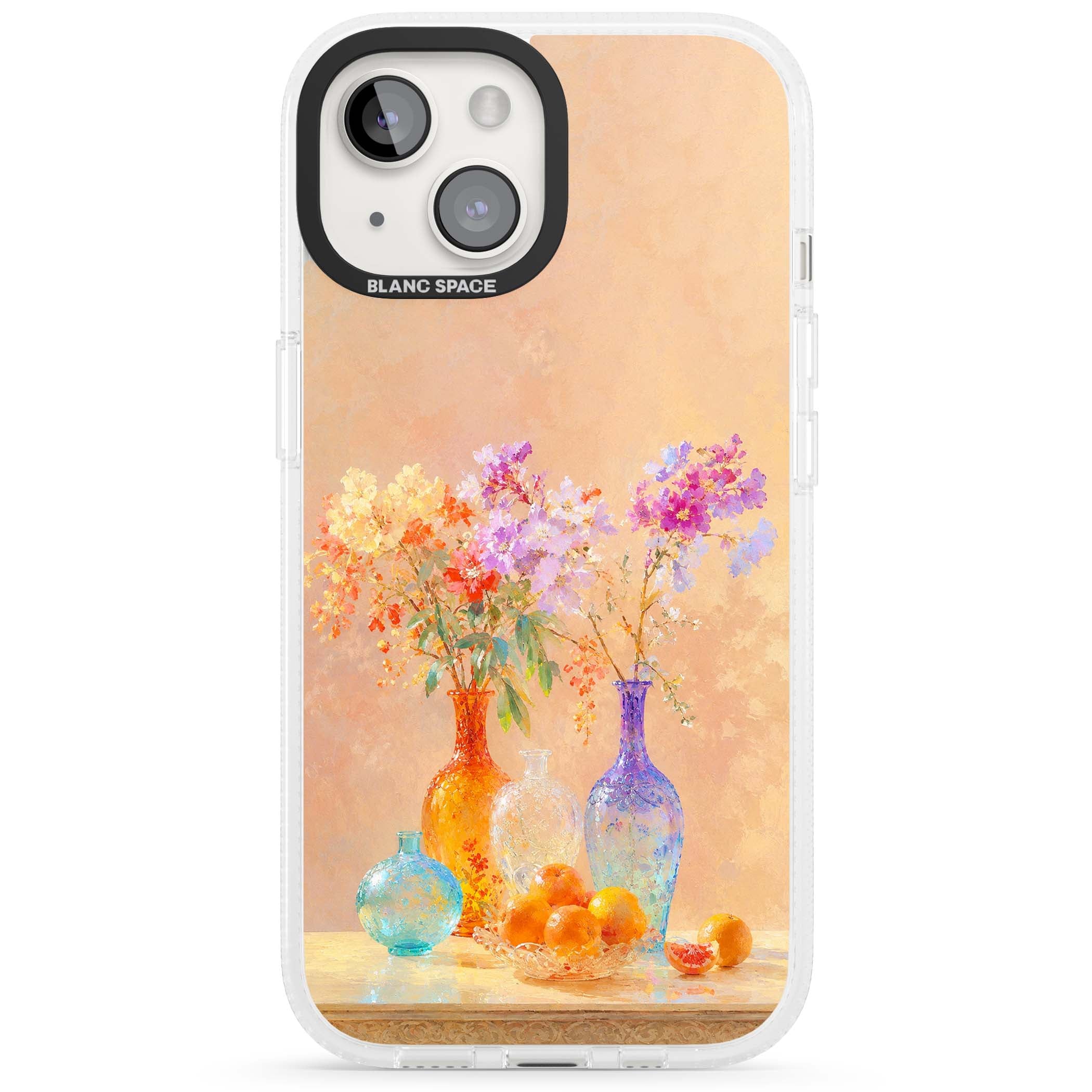 Peach Glass art iPhone case | Clear Case Impact Air case for iPhone 15, iPhone 15 Plus