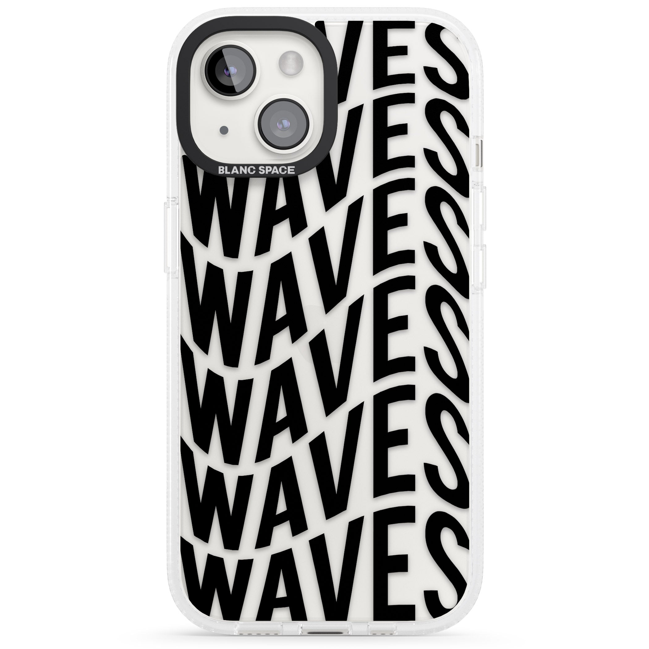 WAVES iPhone 15 / 14 / 13 Clear Case Impact Air - Blanc Space