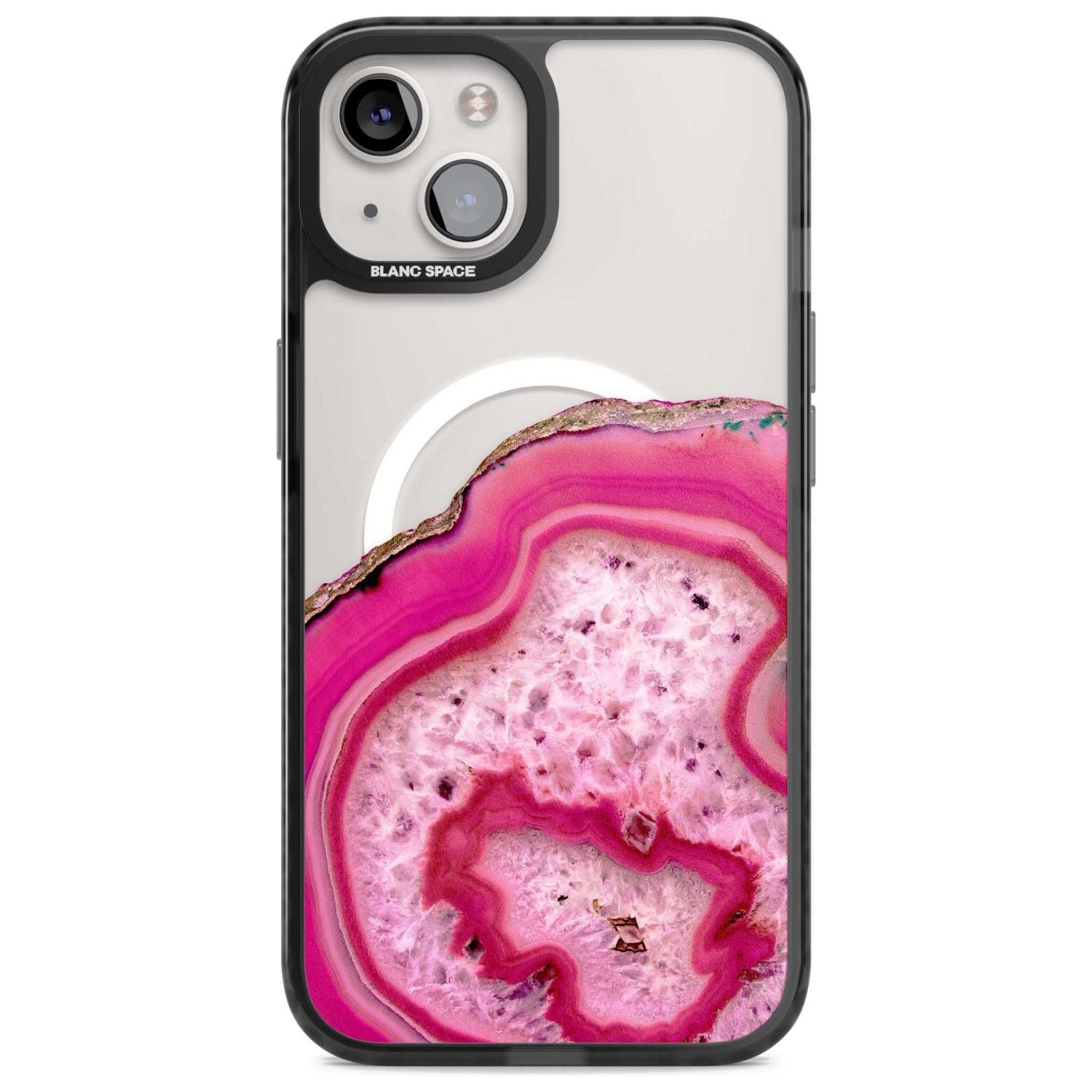 Bright Pink Gemstone Crystal Clear Design Phone Case iPhone 15 Plus / Magsafe Black Impact Case,iPhone 15 / Magsafe Black Impact Case,iPhone 14 Plus / Magsafe Black Impact Case,iPhone 14 / Magsafe Black Impact Case,iPhone 13 / Magsafe Black Impact Case Blanc Space
