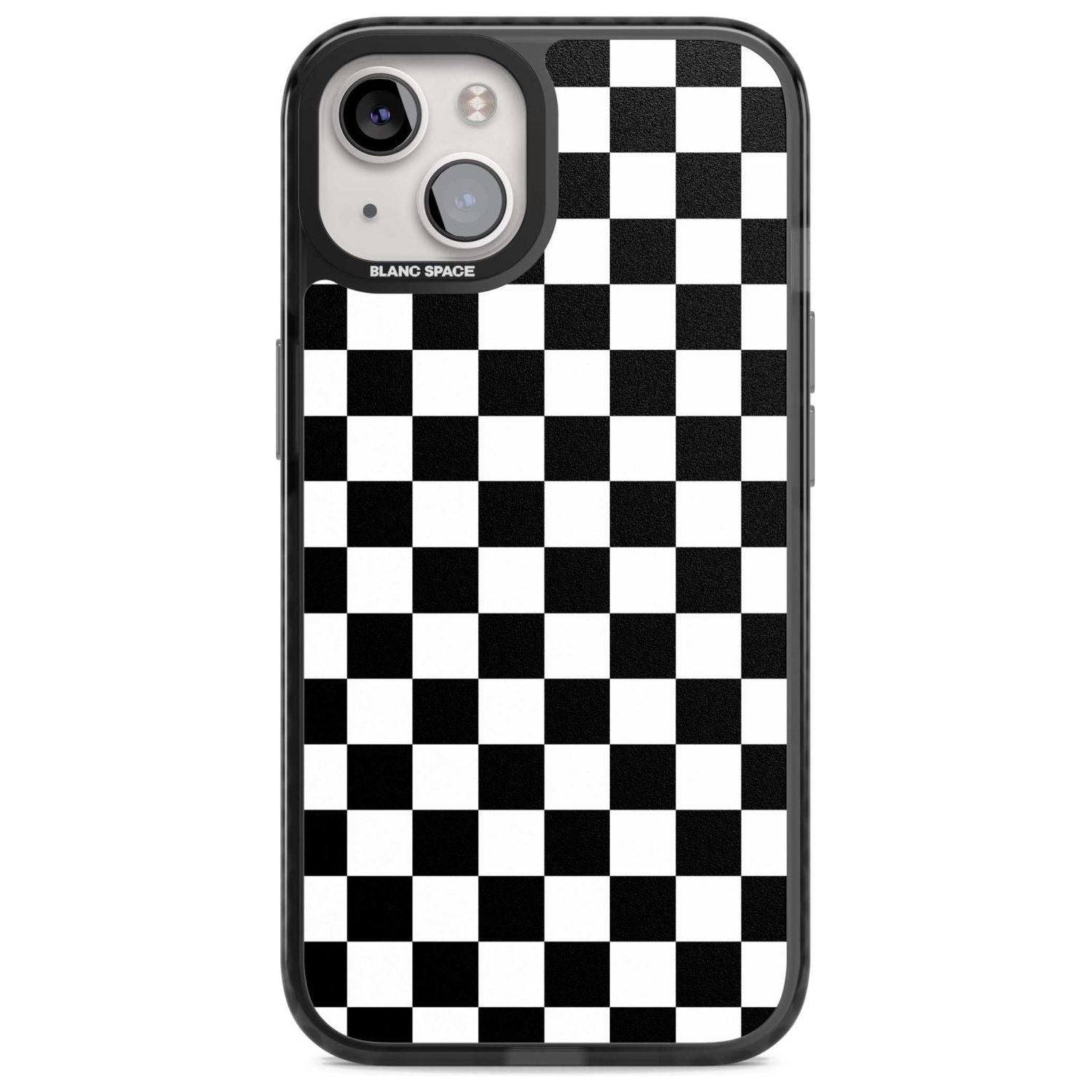 Black Checkered Phone Case iPhone 15 Plus / Magsafe Black Impact Case,iPhone 15 / Magsafe Black Impact Case,iPhone 14 Plus / Magsafe Black Impact Case,iPhone 14 / Magsafe Black Impact Case,iPhone 13 / Magsafe Black Impact Case Blanc Space