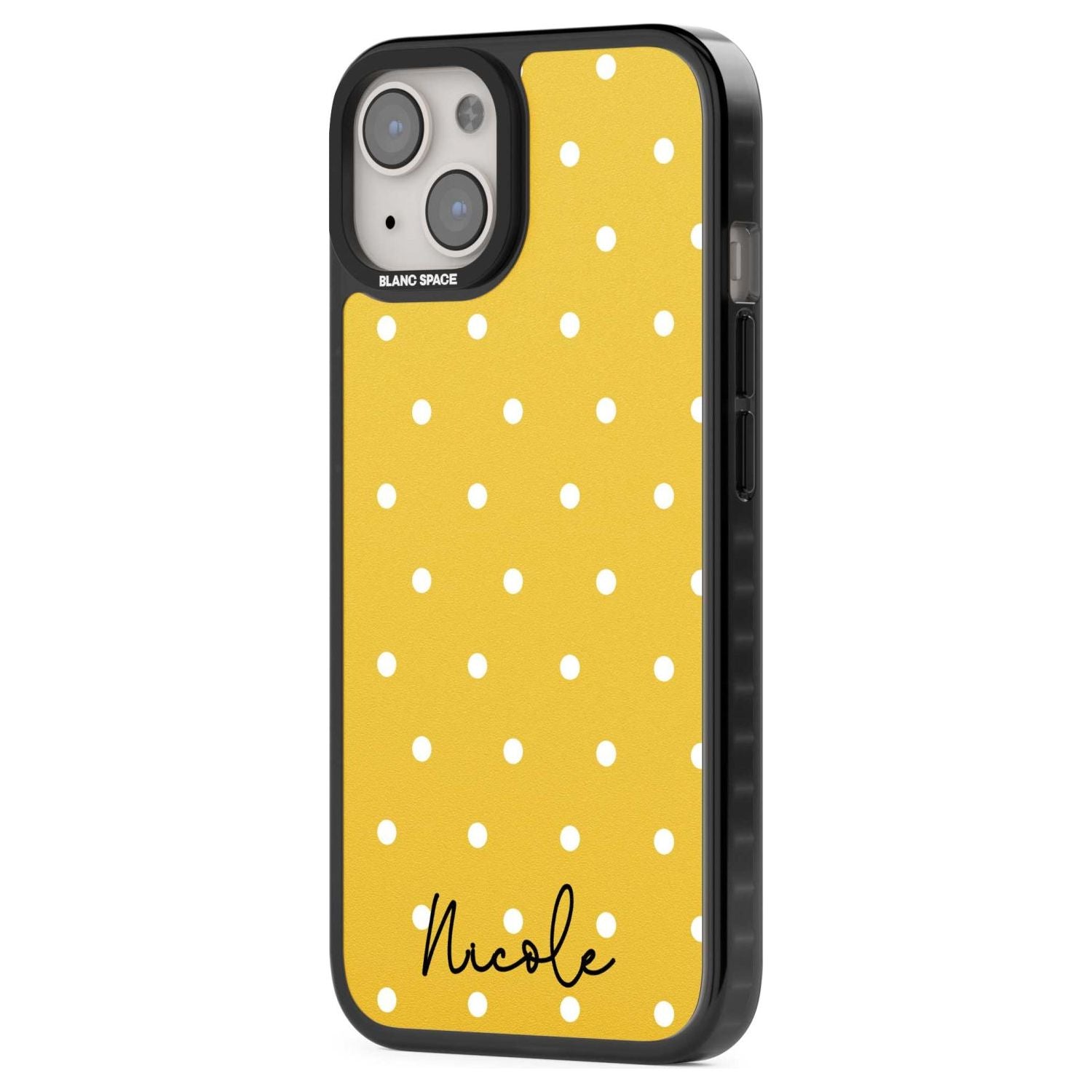 Personalised Yellow Polka Dot Custom Phone Case iPhone 15 Pro Max / Black Impact Case,iPhone 15 Plus / Black Impact Case,iPhone 15 Pro / Black Impact Case,iPhone 15 / Black Impact Case,iPhone 15 Pro Max / Impact Case,iPhone 15 Plus / Impact Case,iPhone 15 Pro / Impact Case,iPhone 15 / Impact Case,iPhone 15 Pro Max / Magsafe Black Impact Case,iPhone 15 Plus / Magsafe Black Impact Case,iPhone 15 Pro / Magsafe Black Impact Case,iPhone 15 / Magsafe Black Impact Case,iPhone 14 Pro Max / Black Impact Case,iPhone 