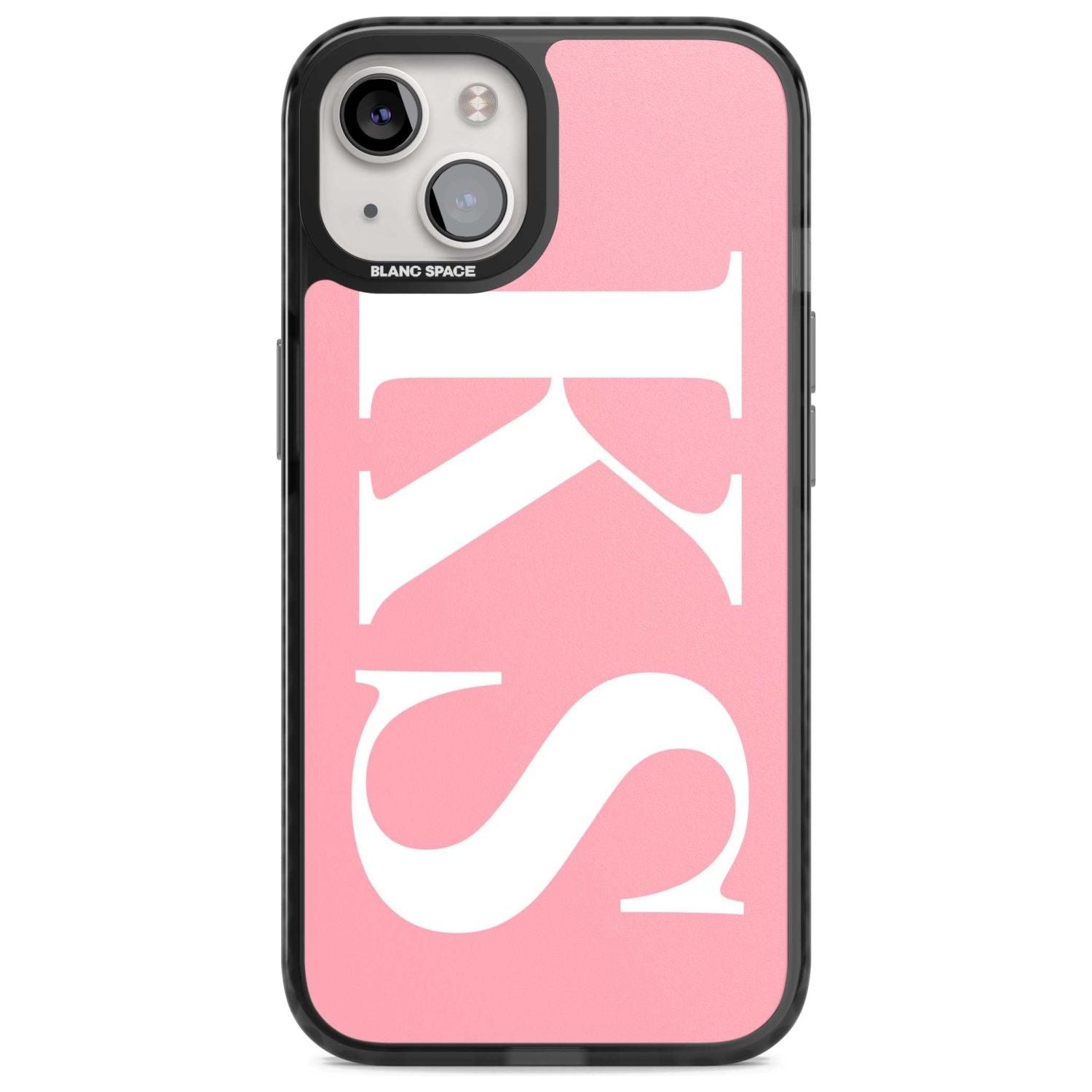 Personalised White & Pink Letters Custom Phone Case iPhone 15 Plus / Magsafe Black Impact Case,iPhone 15 / Magsafe Black Impact Case,iPhone 14 Plus / Magsafe Black Impact Case,iPhone 14 / Magsafe Black Impact Case,iPhone 13 / Magsafe Black Impact Case Blanc Space