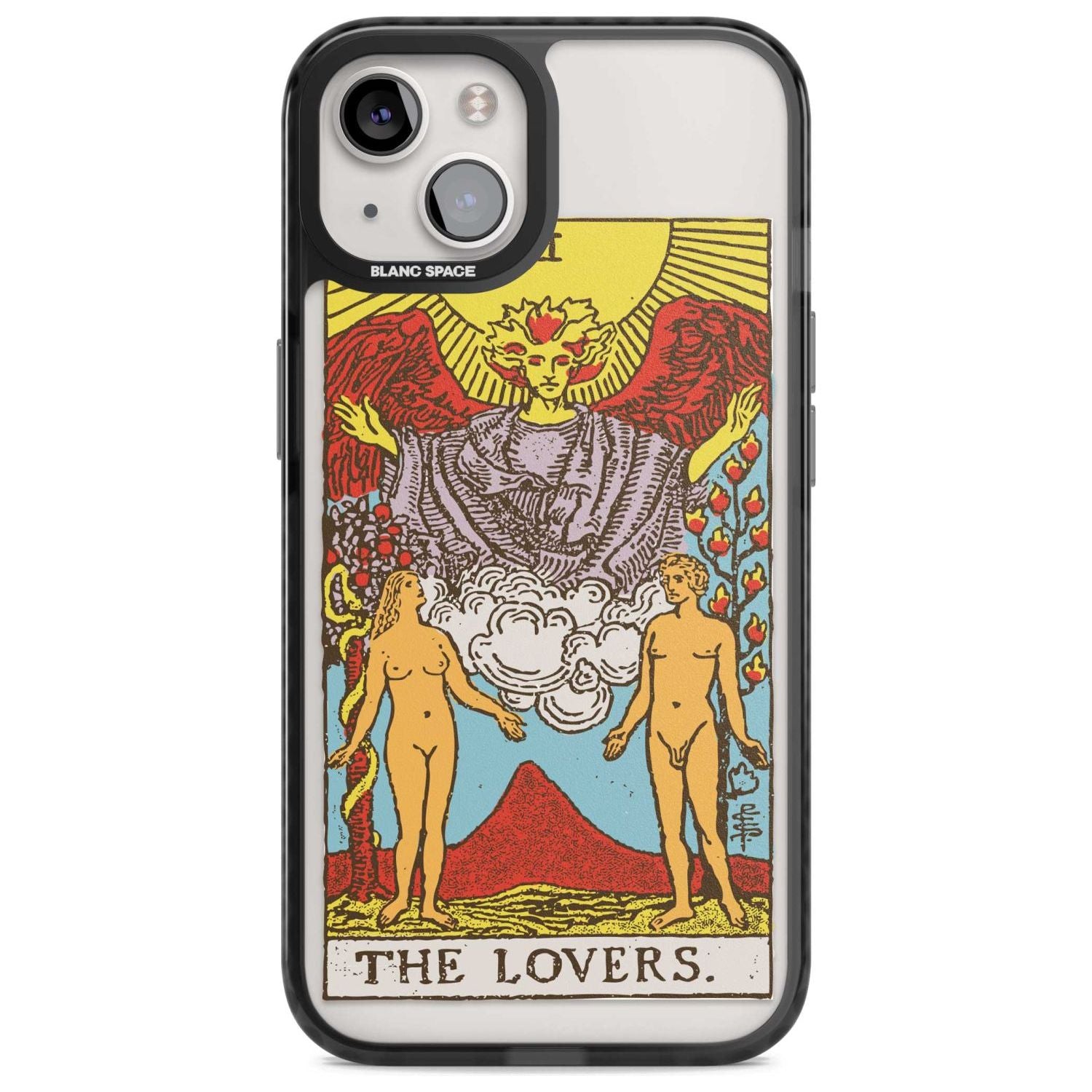 Personalised The Lovers Tarot Card - Colour Custom Phone Case iPhone 15 Plus / Magsafe Black Impact Case,iPhone 15 / Magsafe Black Impact Case,iPhone 14 Plus / Magsafe Black Impact Case,iPhone 14 / Magsafe Black Impact Case,iPhone 13 / Magsafe Black Impact Case Blanc Space