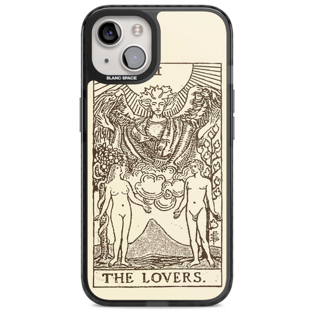 Personalised The Lovers Tarot Card - Solid Cream Custom Phone Case iPhone 15 Plus / Magsafe Black Impact Case,iPhone 15 / Magsafe Black Impact Case,iPhone 14 Plus / Magsafe Black Impact Case,iPhone 14 / Magsafe Black Impact Case,iPhone 13 / Magsafe Black Impact Case Blanc Space