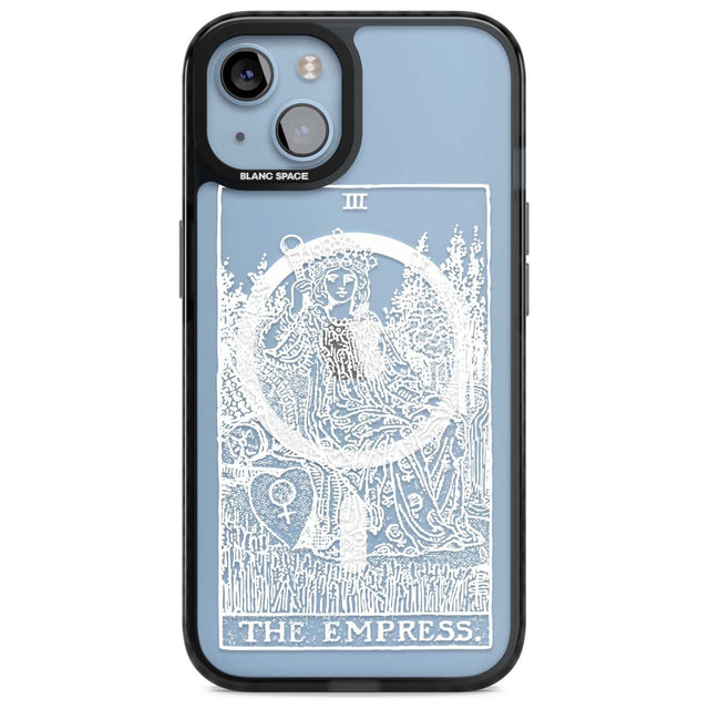Personalised The Empress Tarot Card - White Transparent Custom Phone Case iPhone 15 Plus / Magsafe Black Impact Case,iPhone 15 / Magsafe Black Impact Case,iPhone 14 Plus / Magsafe Black Impact Case,iPhone 14 / Magsafe Black Impact Case,iPhone 13 / Magsafe Black Impact Case Blanc Space