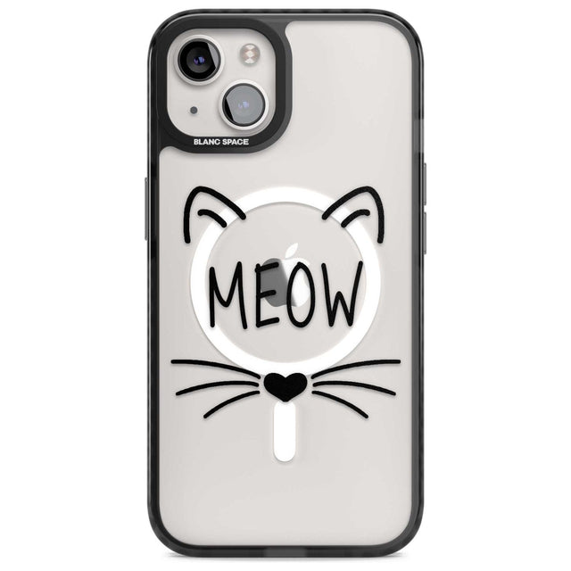 Cat Whiskers Phone Case iPhone 15 / Magsafe Black Impact Case,iPhone 15 Plus / Magsafe Black Impact Case,iPhone 13 / Magsafe Black Impact Case,iPhone 14 / Magsafe Black Impact Case,iPhone 14 Plus / Magsafe Black Impact Case Blanc Space