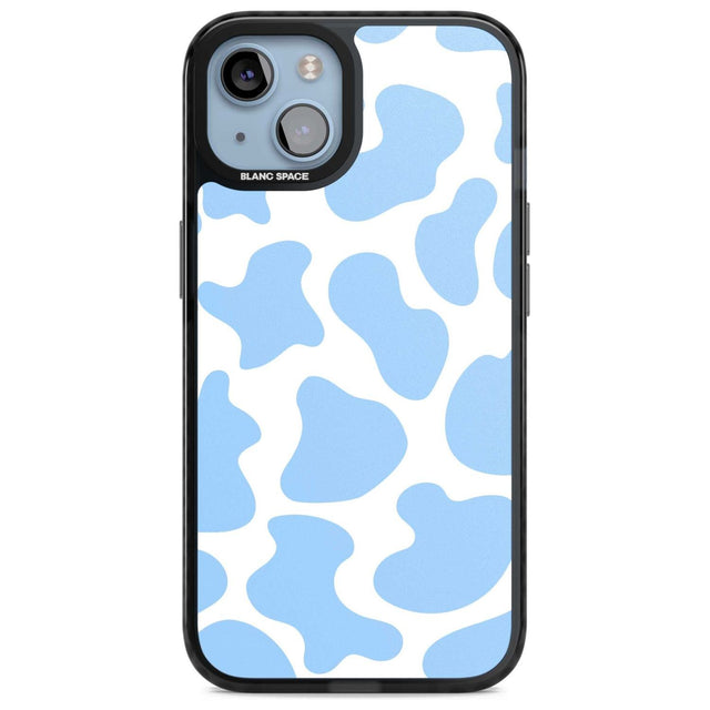 Blue and White Cow Print Phone Case iPhone 15 Plus / Magsafe Black Impact Case,iPhone 15 / Magsafe Black Impact Case,iPhone 14 Plus / Magsafe Black Impact Case,iPhone 14 / Magsafe Black Impact Case,iPhone 13 / Magsafe Black Impact Case Blanc Space