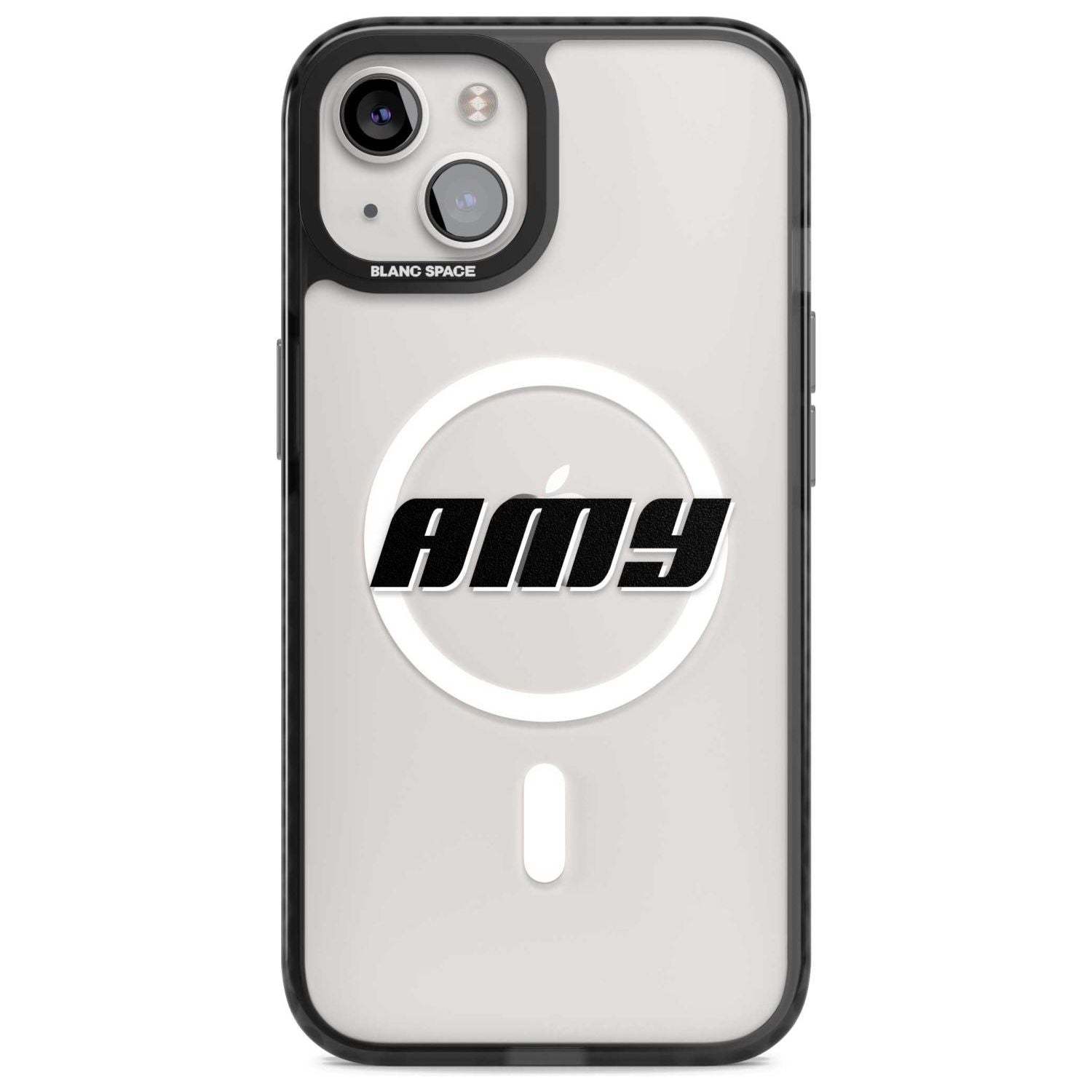 Personalised Clear Text  1C Custom Phone Case iPhone 15 Plus / Magsafe Black Impact Case,iPhone 15 / Magsafe Black Impact Case,iPhone 14 Plus / Magsafe Black Impact Case,iPhone 14 / Magsafe Black Impact Case,iPhone 13 / Magsafe Black Impact Case Blanc Space