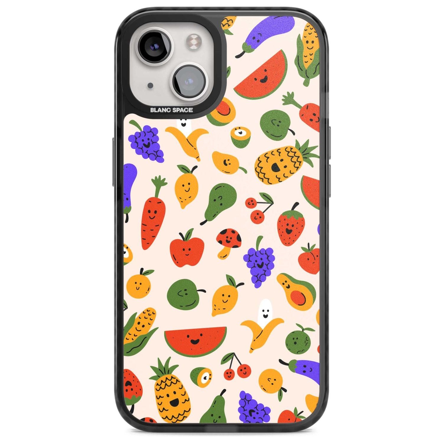 Mixed Kawaii Food Icons - Solid Phone Case iPhone 15 Plus / Magsafe Black Impact Case,iPhone 15 / Magsafe Black Impact Case,iPhone 14 Plus / Magsafe Black Impact Case,iPhone 14 / Magsafe Black Impact Case,iPhone 13 / Magsafe Black Impact Case Blanc Space