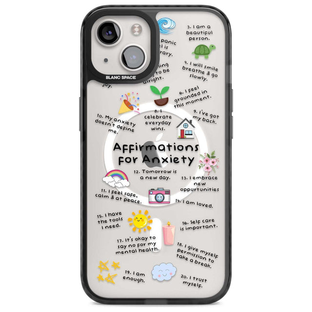 Anxiety Black Text Phone Case iPhone 15 Plus / Magsafe Black Impact Case,iPhone 15 / Magsafe Black Impact Case,iPhone 14 Plus / Magsafe Black Impact Case,iPhone 14 / Magsafe Black Impact Case,iPhone 13 / Magsafe Black Impact Case Blanc Space
