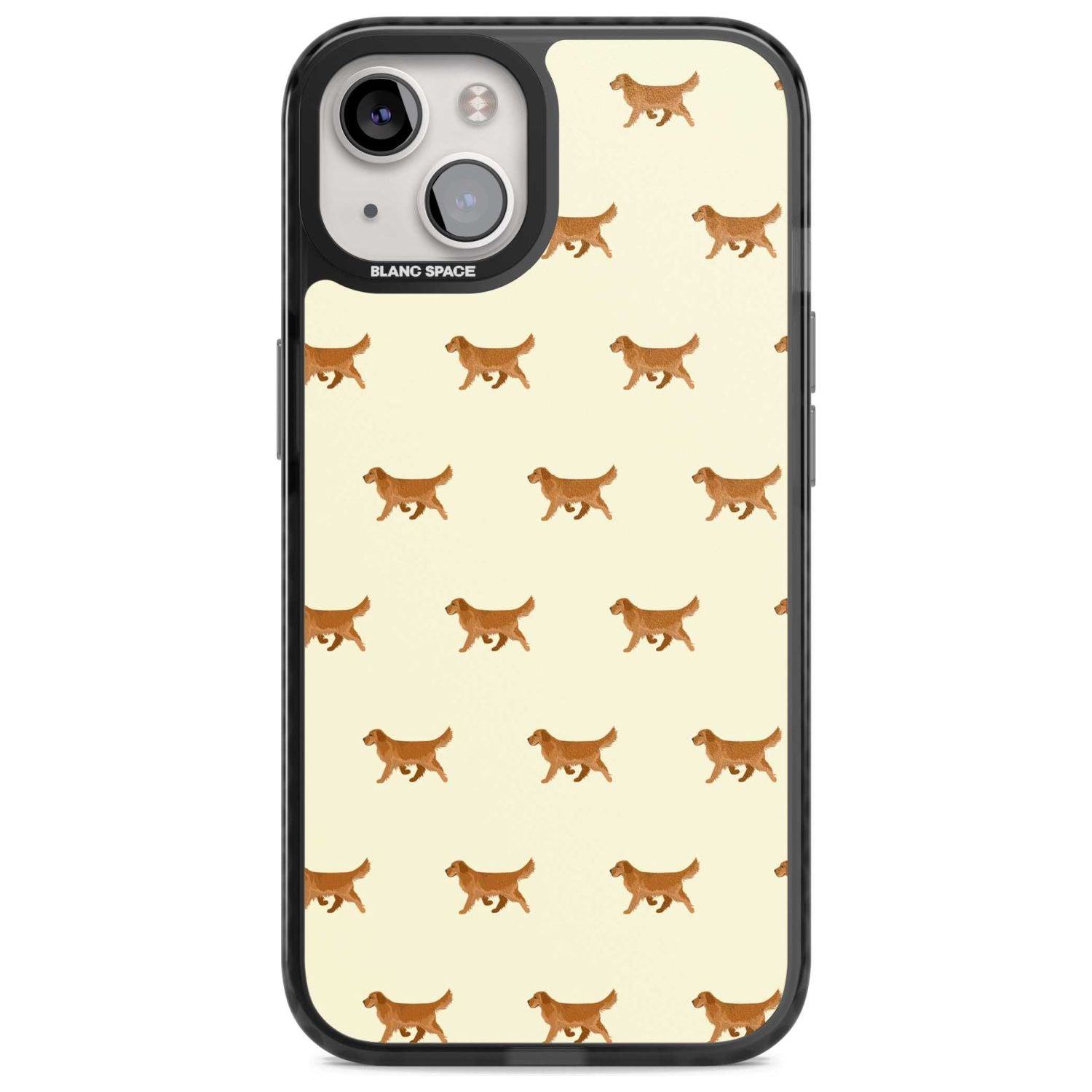 Golden Retriever Dog Pattern Phone Case iPhone 15 / Magsafe Black Impact Case,iPhone 15 Plus / Magsafe Black Impact Case,iPhone 13 / Magsafe Black Impact Case,iPhone 14 / Magsafe Black Impact Case,iPhone 14 Plus / Magsafe Black Impact Case Blanc Space
