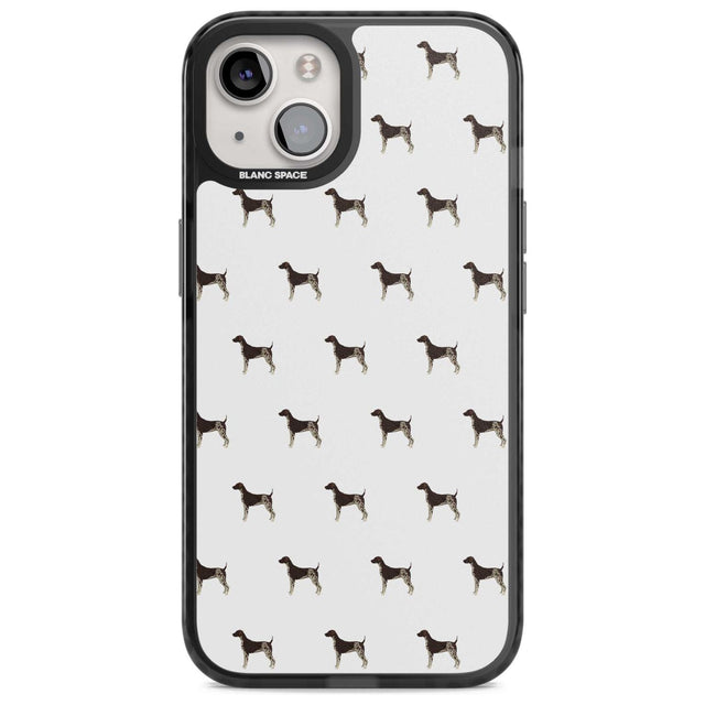 German Shorthaired Pointer Dog Pattern Phone Case iPhone 15 Plus / Magsafe Black Impact Case,iPhone 15 / Magsafe Black Impact Case,iPhone 14 Plus / Magsafe Black Impact Case,iPhone 14 / Magsafe Black Impact Case,iPhone 13 / Magsafe Black Impact Case Blanc Space