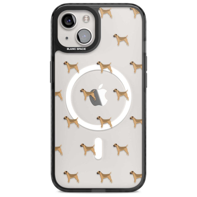 Border Terrier Dog Pattern Clear Phone Case iPhone 15 Plus / Magsafe Black Impact Case,iPhone 15 / Magsafe Black Impact Case,iPhone 14 Plus / Magsafe Black Impact Case,iPhone 14 / Magsafe Black Impact Case,iPhone 13 / Magsafe Black Impact Case Blanc Space