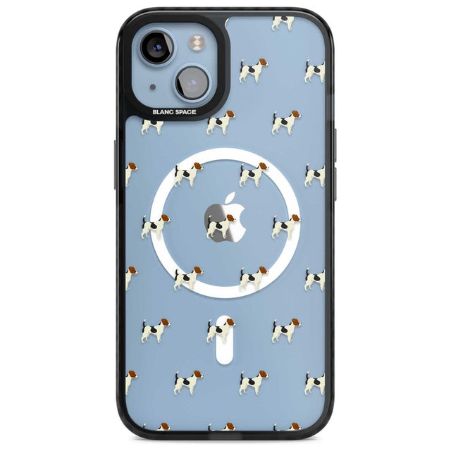 Jack Russell Terrier Dog Pattern Clear Phone Case iPhone 15 Plus / Magsafe Black Impact Case,iPhone 15 / Magsafe Black Impact Case,iPhone 14 Plus / Magsafe Black Impact Case,iPhone 14 / Magsafe Black Impact Case,iPhone 13 / Magsafe Black Impact Case Blanc Space
