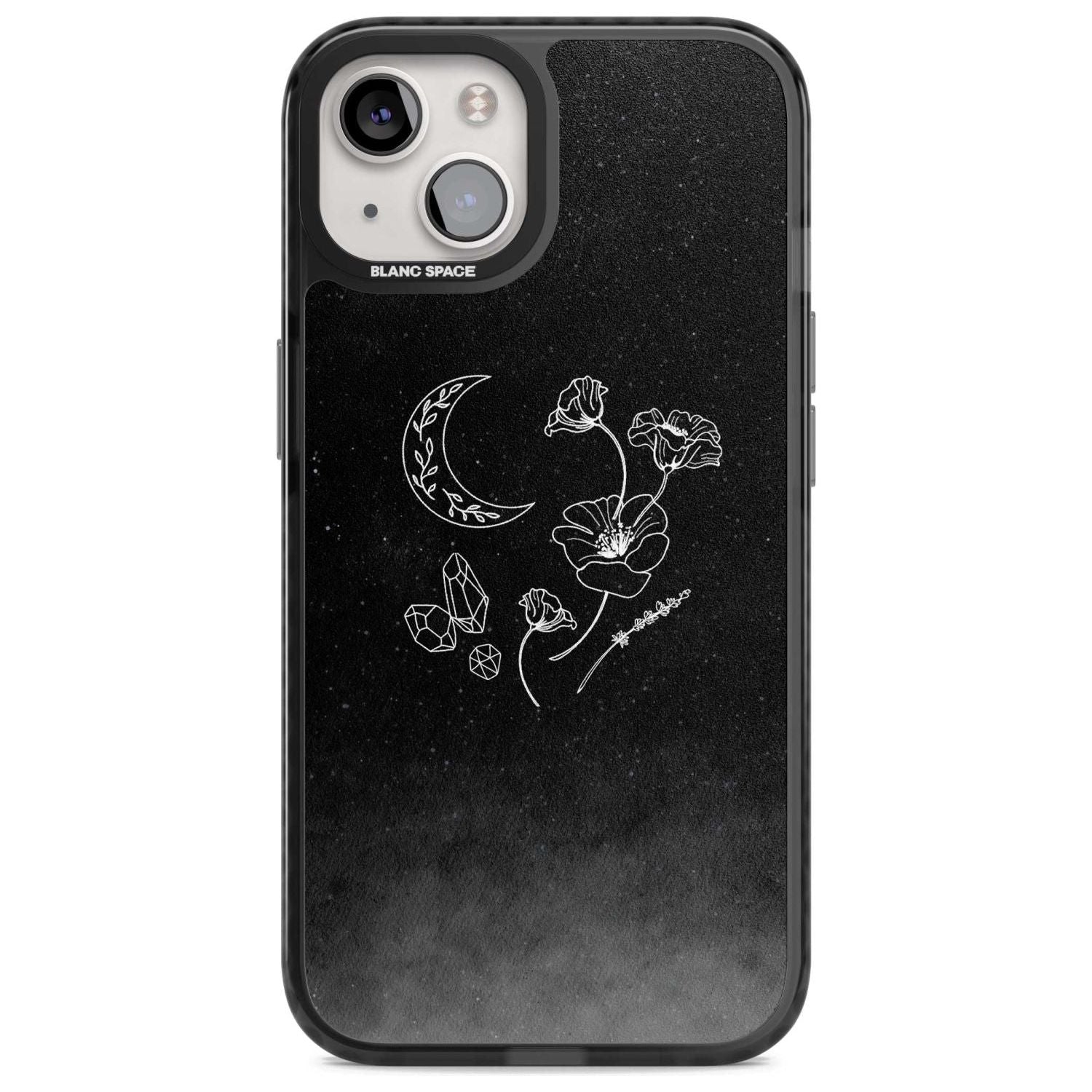 Crescent Moon Collection Phone Case iPhone 15 Plus / Magsafe Black Impact Case,iPhone 15 / Magsafe Black Impact Case,iPhone 14 Plus / Magsafe Black Impact Case,iPhone 14 / Magsafe Black Impact Case,iPhone 13 / Magsafe Black Impact Case Blanc Space