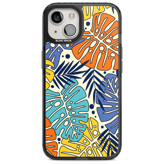 Beach Leaves Phone Case iPhone 15 Plus / Magsafe Black Impact Case,iPhone 15 / Magsafe Black Impact Case,iPhone 14 Plus / Magsafe Black Impact Case,iPhone 14 / Magsafe Black Impact Case,iPhone 13 / Magsafe Black Impact Case Blanc Space