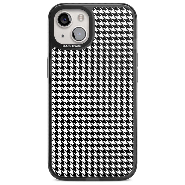 Black Houndstooth Pattern Phone Case iPhone 15 / Magsafe Black Impact Case,iPhone 15 Plus / Magsafe Black Impact Case,iPhone 13 / Magsafe Black Impact Case,iPhone 14 / Magsafe Black Impact Case,iPhone 14 Plus / Magsafe Black Impact Case Blanc Space