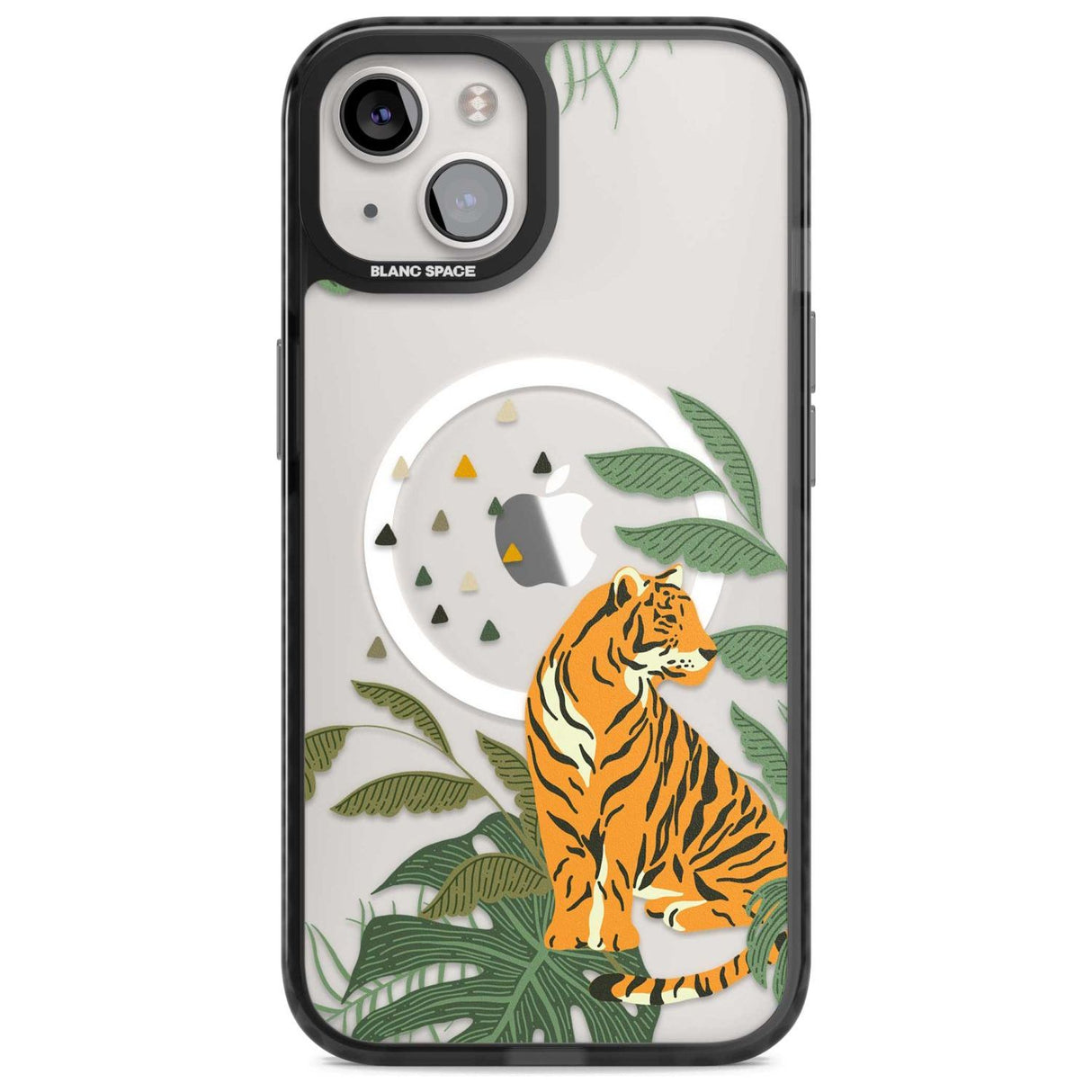 Large Tiger Clear Jungle Cat Pattern Phone Case iPhone 15 Plus / Magsafe Black Impact Case,iPhone 15 / Magsafe Black Impact Case,iPhone 14 Plus / Magsafe Black Impact Case,iPhone 14 / Magsafe Black Impact Case,iPhone 13 / Magsafe Black Impact Case Blanc Space