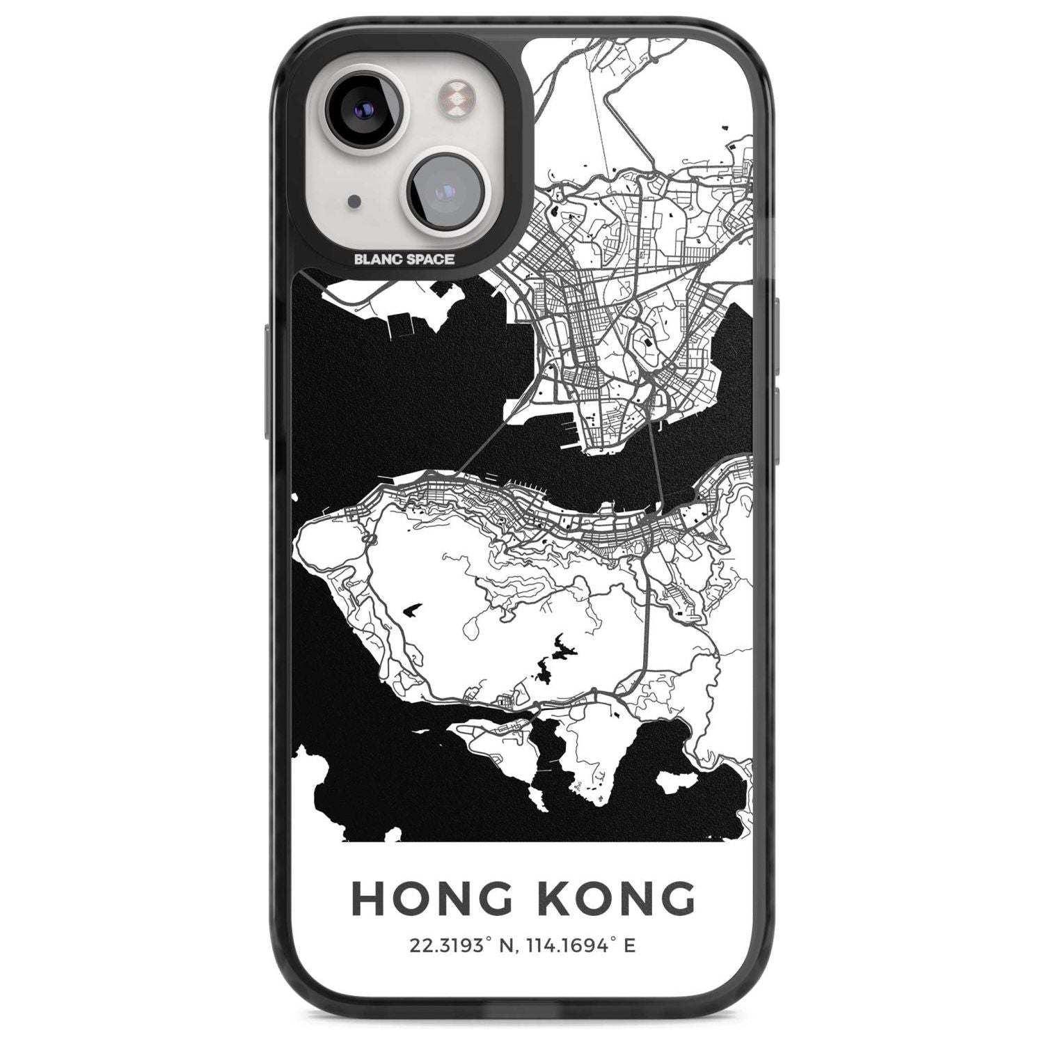 Map of Hong Kong Phone Case iPhone 15 Plus / Magsafe Black Impact Case,iPhone 15 / Magsafe Black Impact Case,iPhone 14 Plus / Magsafe Black Impact Case,iPhone 14 / Magsafe Black Impact Case,iPhone 13 / Magsafe Black Impact Case Blanc Space