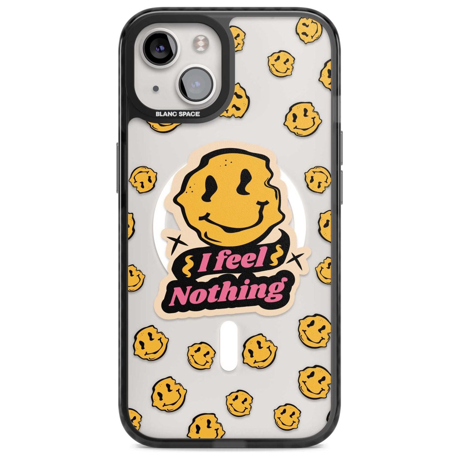 I feel nothing (Clear) Phone Case iPhone 15 Plus / Magsafe Black Impact Case,iPhone 15 / Magsafe Black Impact Case,iPhone 14 Plus / Magsafe Black Impact Case,iPhone 14 / Magsafe Black Impact Case,iPhone 13 / Magsafe Black Impact Case Blanc Space