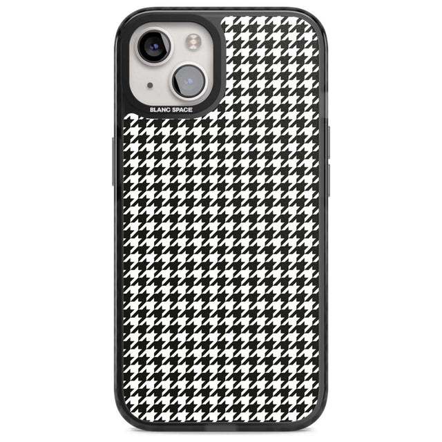 Chic Houndstooth Check Phone Case iPhone 15 / Magsafe Black Impact Case,iPhone 15 Plus / Magsafe Black Impact Case,iPhone 13 / Magsafe Black Impact Case,iPhone 14 / Magsafe Black Impact Case,iPhone 14 Plus / Magsafe Black Impact Case Blanc Space