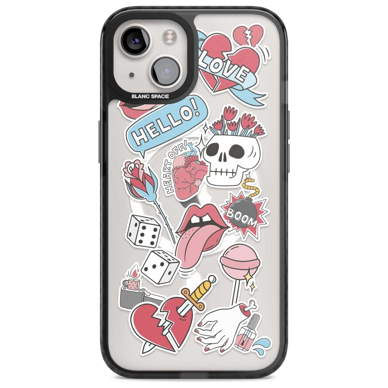 Skull & Flowers Stickers