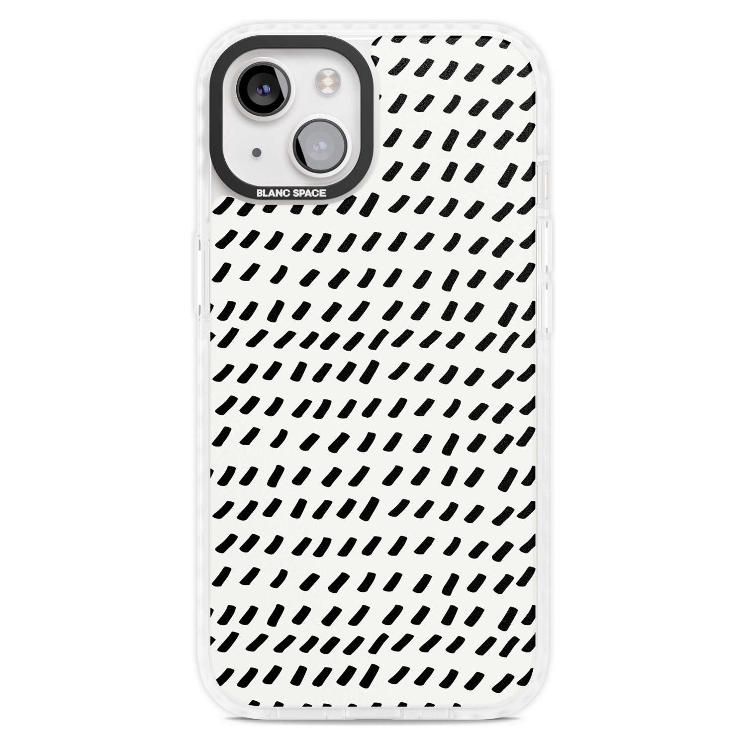 Hand Drawn Lines Pattern Phone Case iPhone 15 Plus / Magsafe Impact Case,iPhone 15 / Magsafe Impact Case Blanc Space