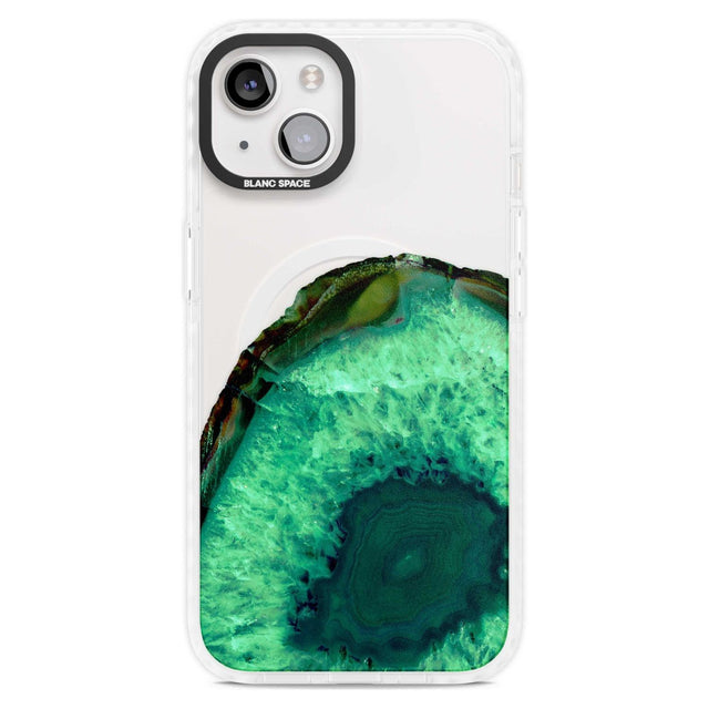 Emerald Green Gemstone Crystal Clear Design Phone Case iPhone 15 Plus / Magsafe Impact Case,iPhone 15 / Magsafe Impact Case Blanc Space