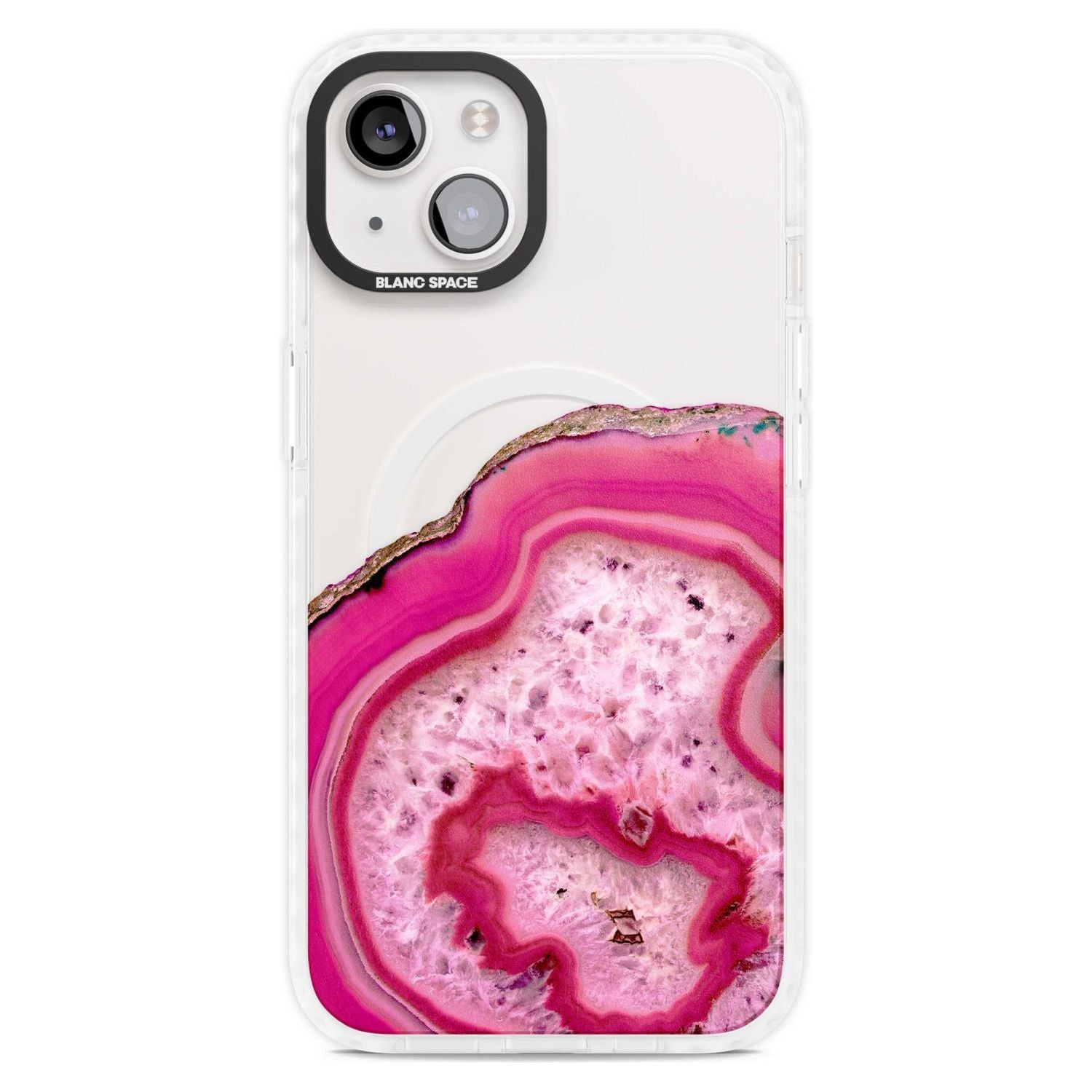 Bright Pink Gemstone Crystal Clear Design Phone Case iPhone 15 Plus / Magsafe Impact Case,iPhone 15 / Magsafe Impact Case Blanc Space