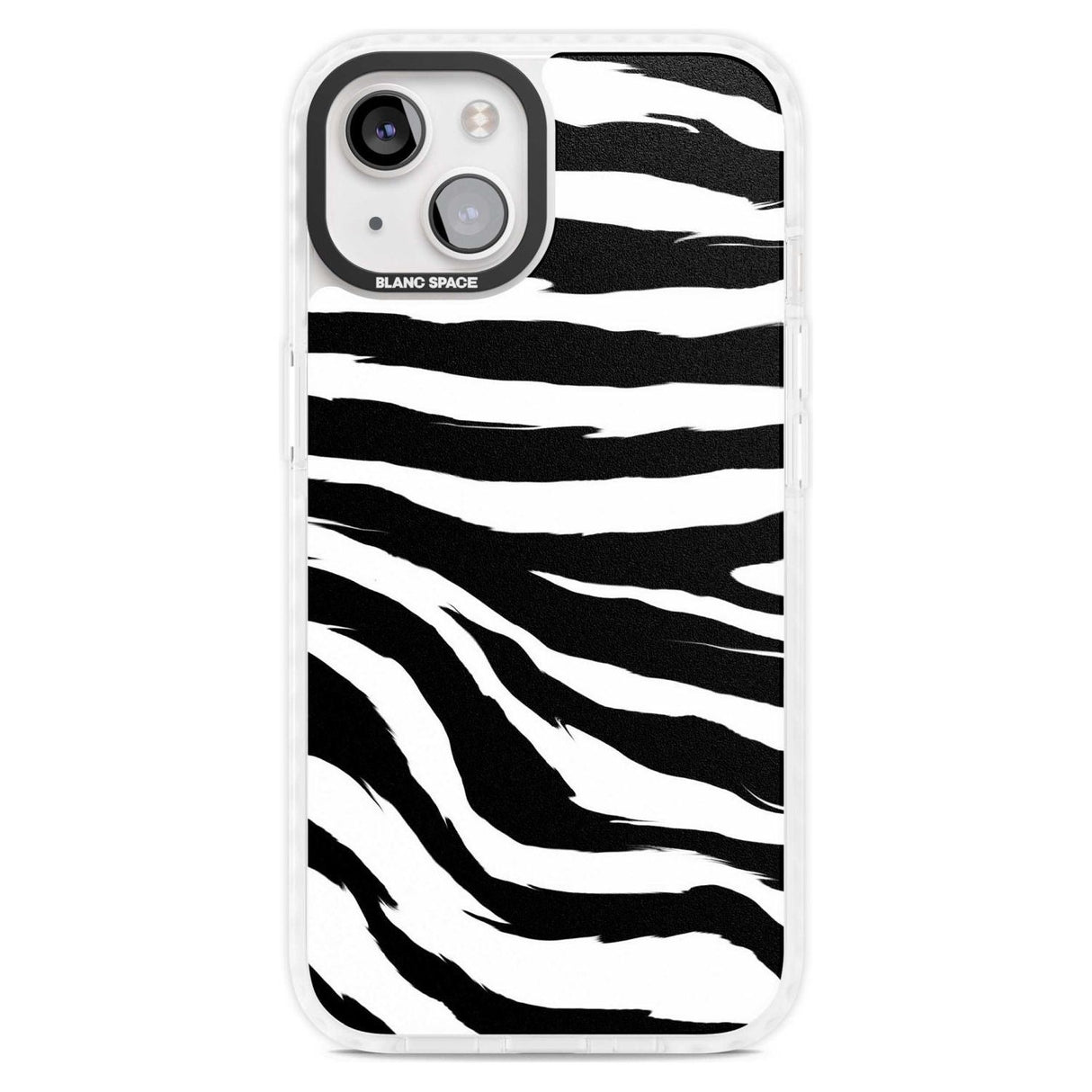 Black Zebra Print Phone Case iPhone 15 Plus / Magsafe Impact Case,iPhone 15 / Magsafe Impact Case Blanc Space