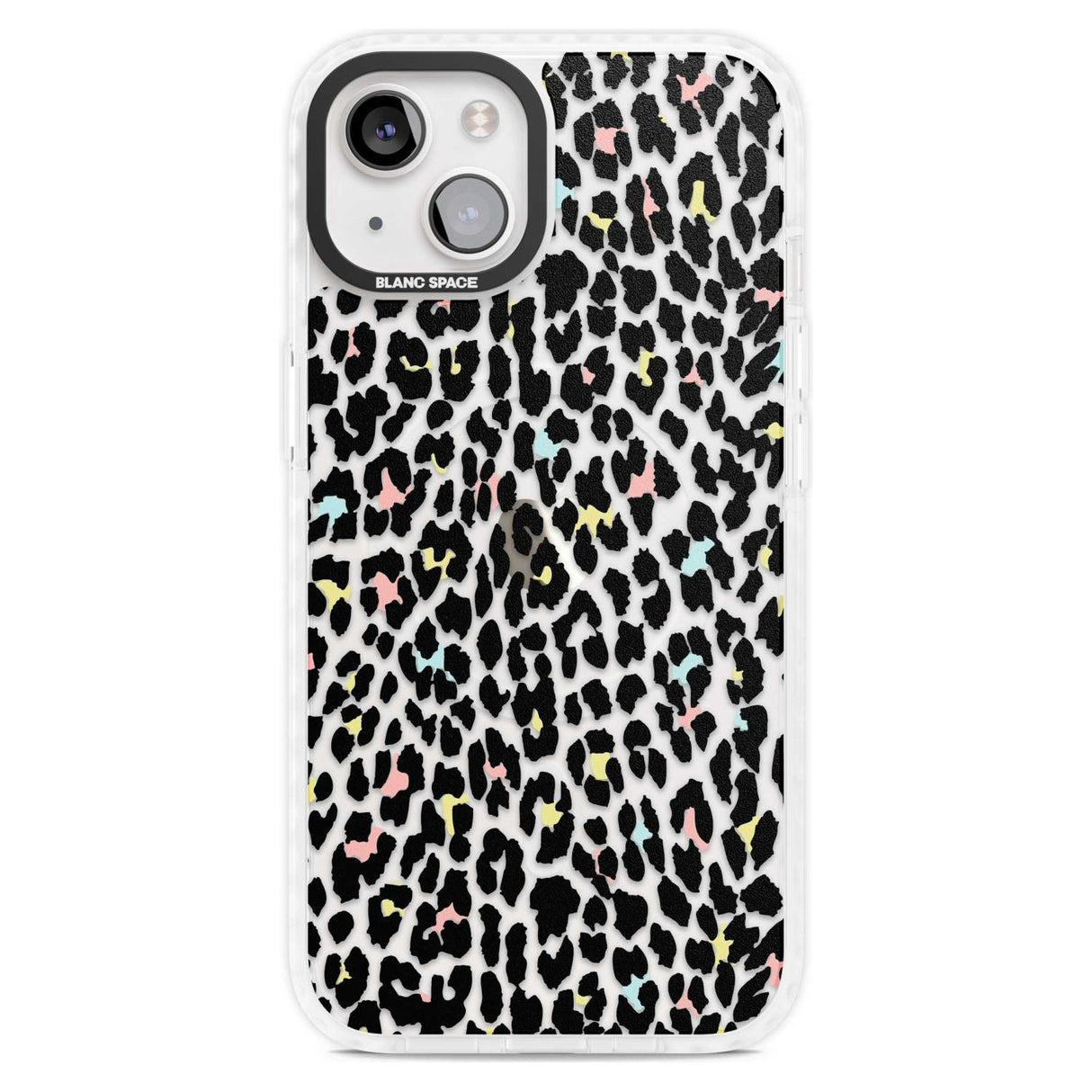 Mixed Pastels Leopard Print - Transparent Phone Case iPhone 15 Plus / Magsafe Impact Case,iPhone 15 / Magsafe Impact Case Blanc Space