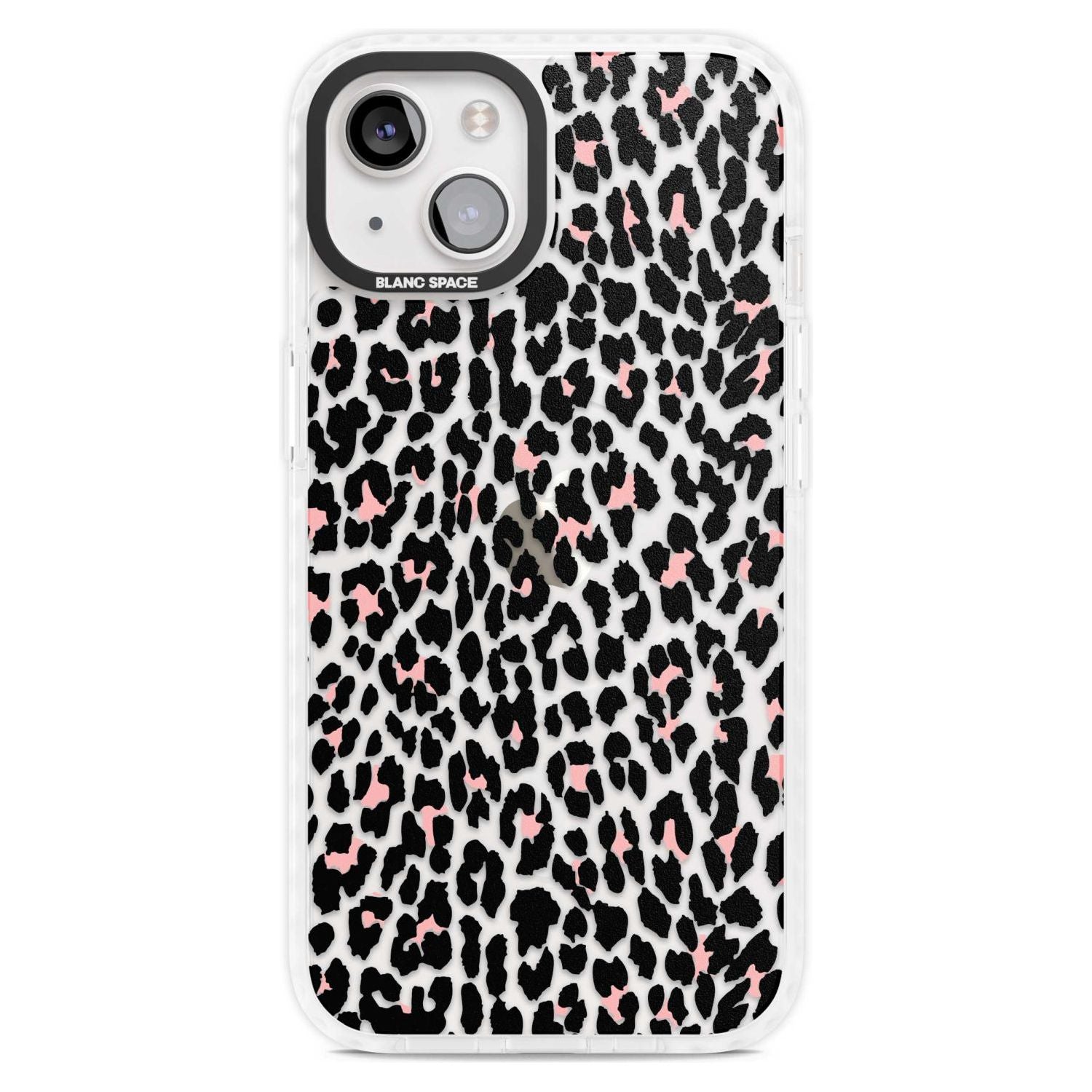 Light Pink Leopard Print - Transparent Phone Case iPhone 15 Plus / Magsafe Impact Case,iPhone 15 / Magsafe Impact Case Blanc Space