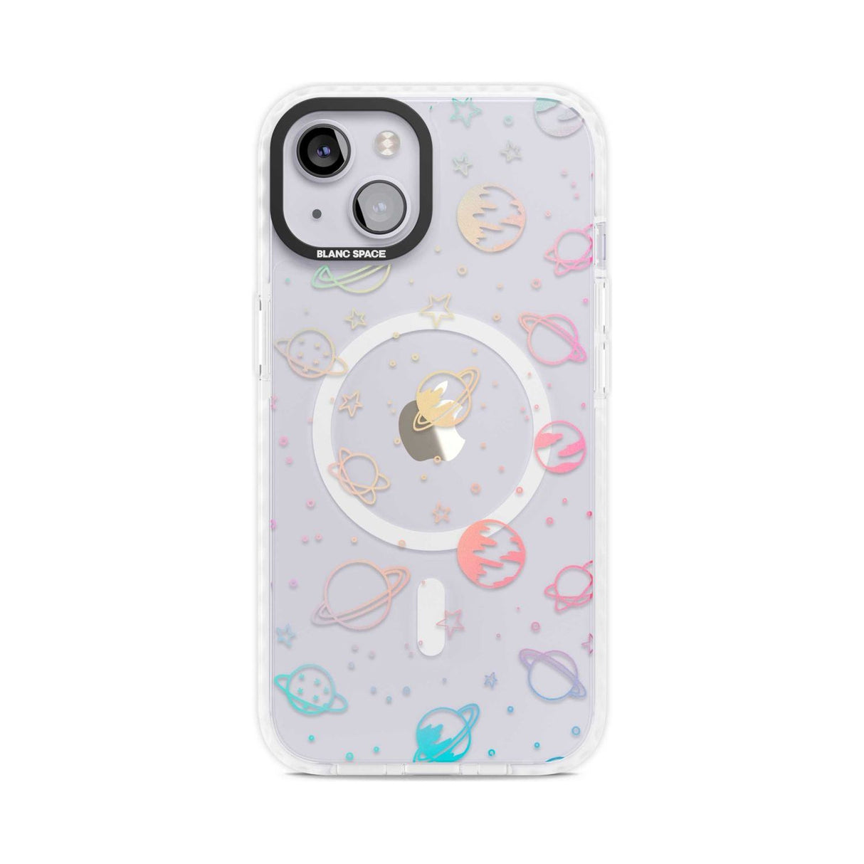 Cosmic Outer Space Design Pastels on Clear Phone Case iPhone 15 Plus / Magsafe Impact Case,iPhone 15 / Magsafe Impact Case Blanc Space