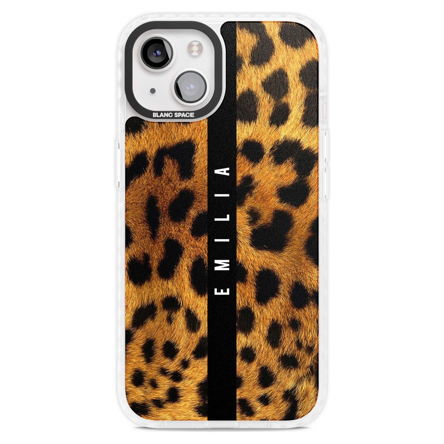 Personalised Leopard Print Custom Phone Case iPhone 14 Plus / Magsafe Black Impact Case,iPhone 14 / Magsafe Black Impact Case,iPhone 13 / Magsafe Black Impact Case,iPhone 15 Plus / Magsafe Impact Case,iPhone 15 / Magsafe Impact Case Blanc Space