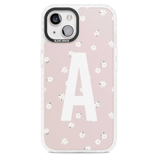 Personalised Pink Daisy Personalised Custom Phone Case iPhone 15 Plus / Magsafe Impact Case,iPhone 15 / Magsafe Impact Case Blanc Space