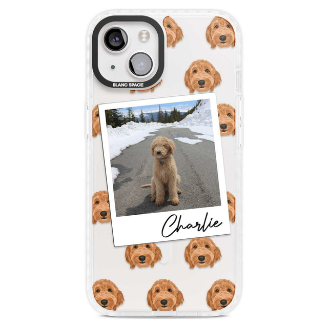 Personalised Personalised Golden Doodle - Dog Photo Custom Phone Case iPhone 15 Plus / Magsafe Impact Case,iPhone 15 / Magsafe Impact Case Blanc Space
