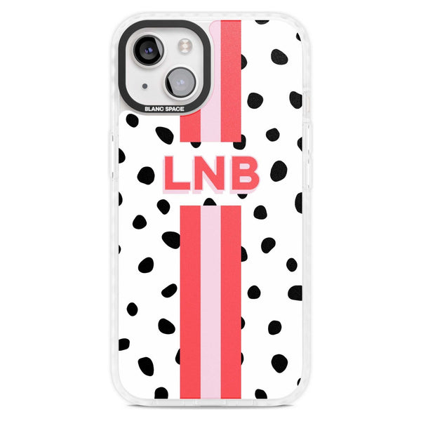 Personalised Polka & Pink Stripe